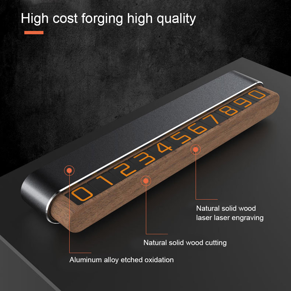 Деревянная Автомобильная табличка с номером телефона, невидимая табличка  для временной парковки, телефонный номер, автомобильные аксессуары из  алюминиевого сплава | AliExpress