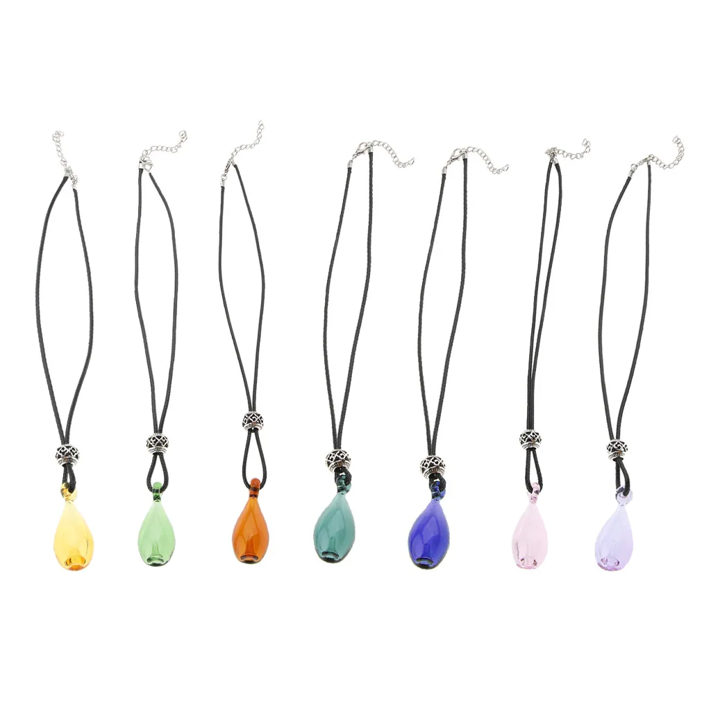 Delicate Aromatherapy Chain Necklace Perfume Pendant Bottle for Clothes Bags