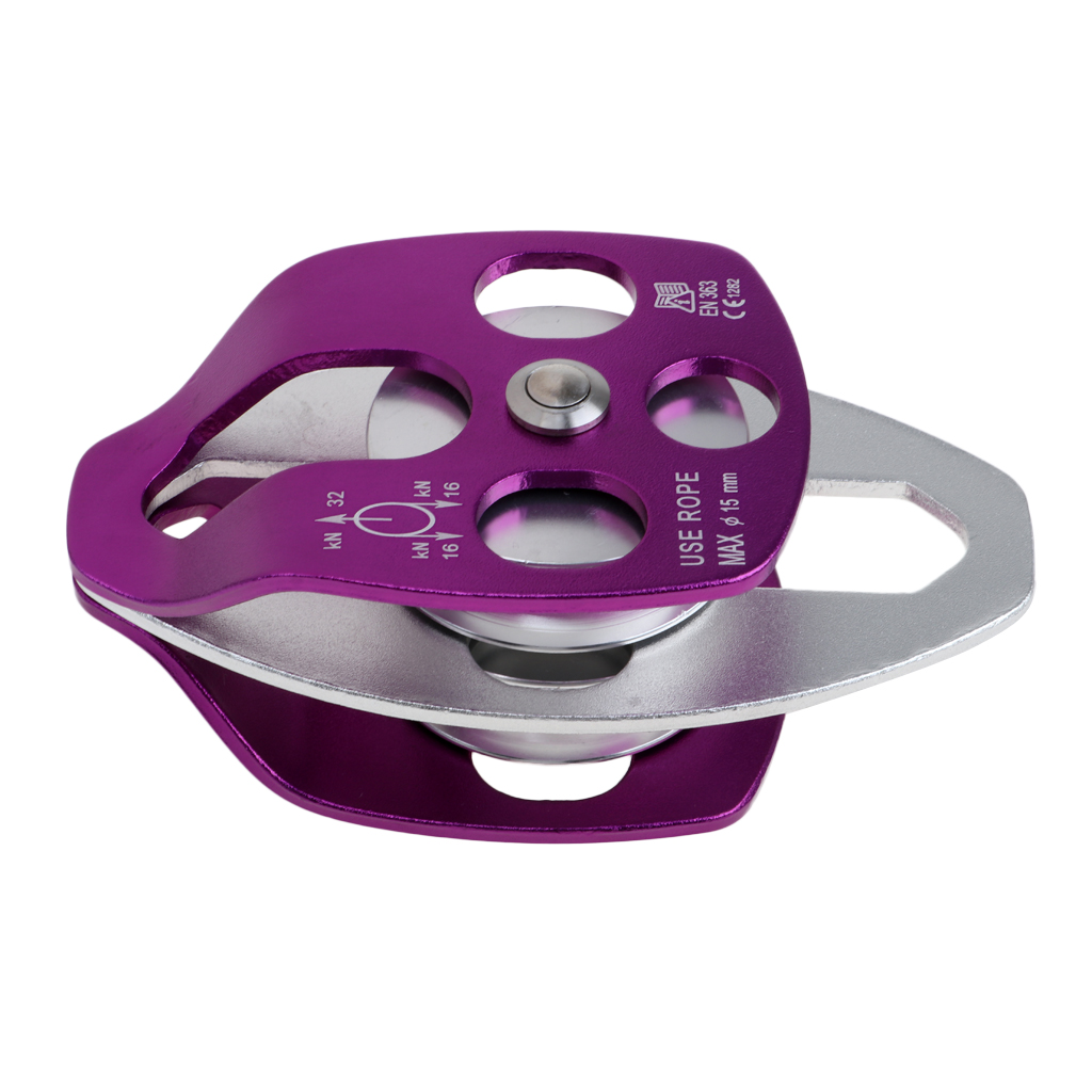 32KN Double Pulley for Hauling System Climbing  Dragging Arborist