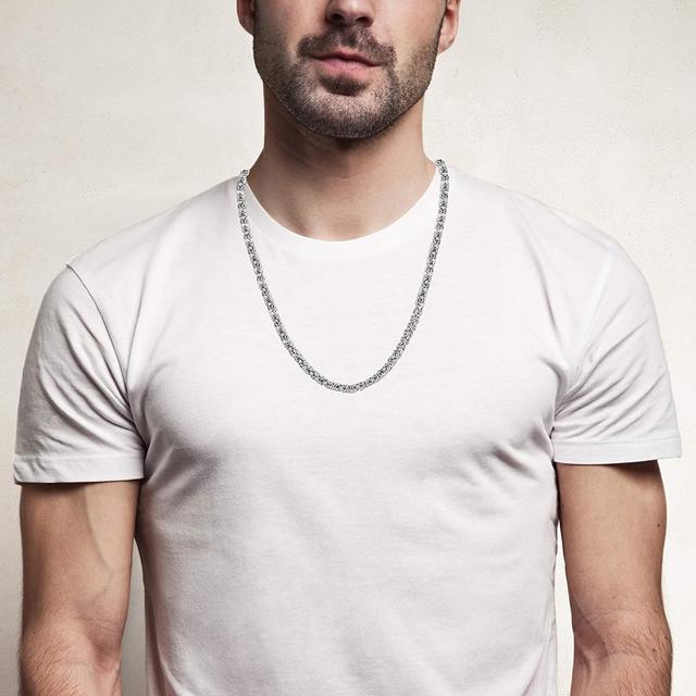 Bracciale Da Uomo In Acciaio Inox Braccialetto Per Maglia A Catena 8mm - Foto 8