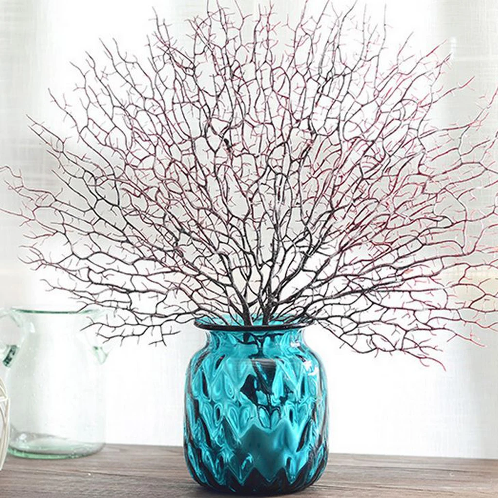 Artificial Plant Peacock Artificial Coral Branch for Cafe Window Showcase Office Decor