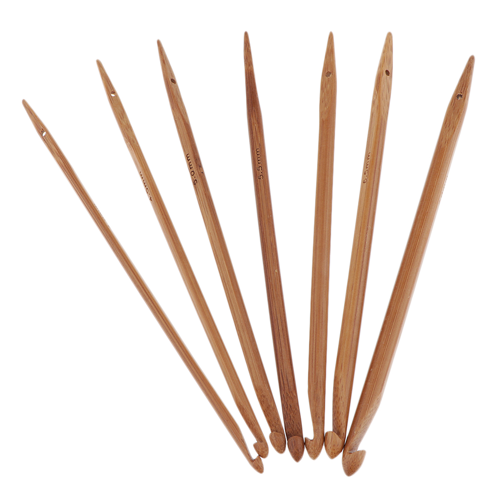 7 PCS Bamboo Knitting Needles Double Pointed Set (4.0mm To 7.0mm)