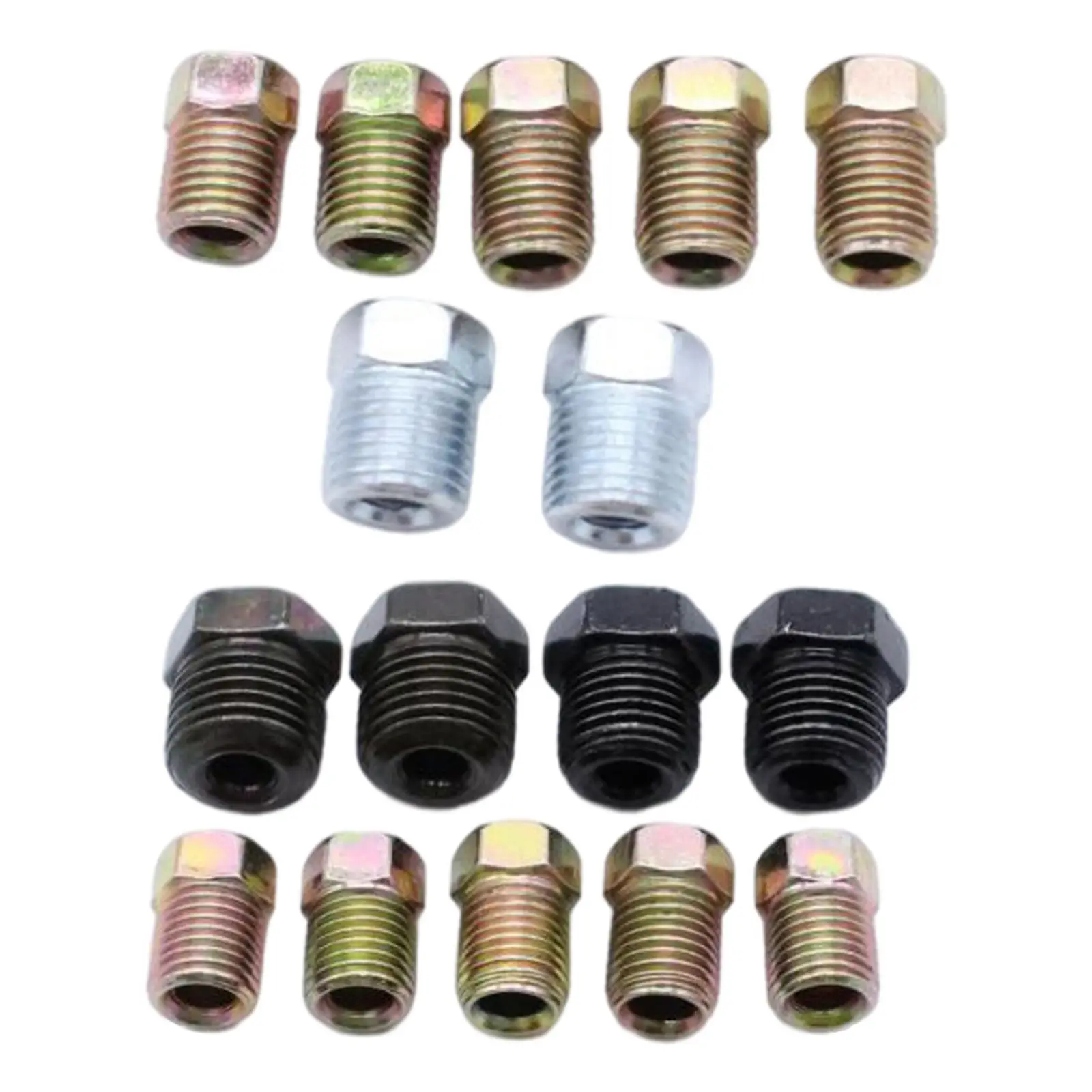16 Pieces Inverted Flare Tube Nuts 10x 3/8-24 Tubing Connector Fit for 3/16 Tube