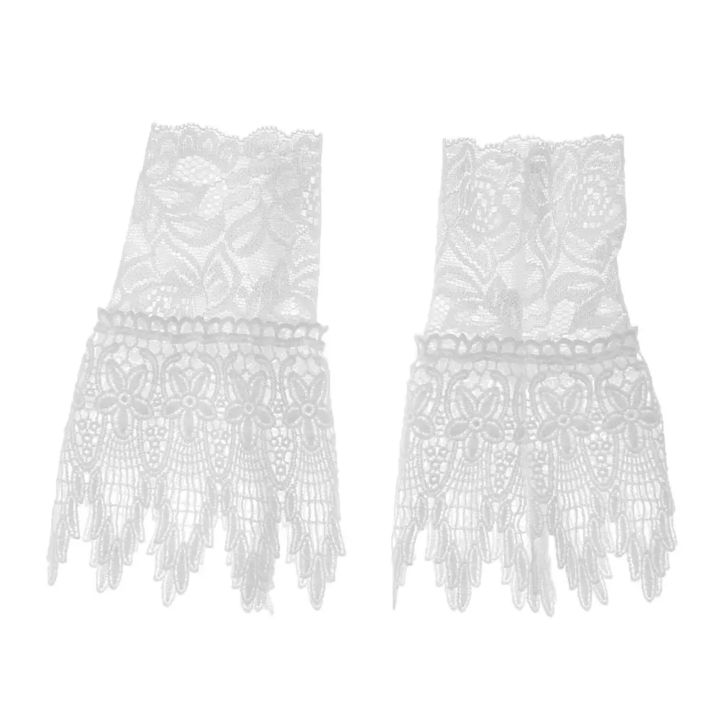 Pair Gloves Mittens Lace White Lace Sweet Bracelet Accessory Decor Garment Girl