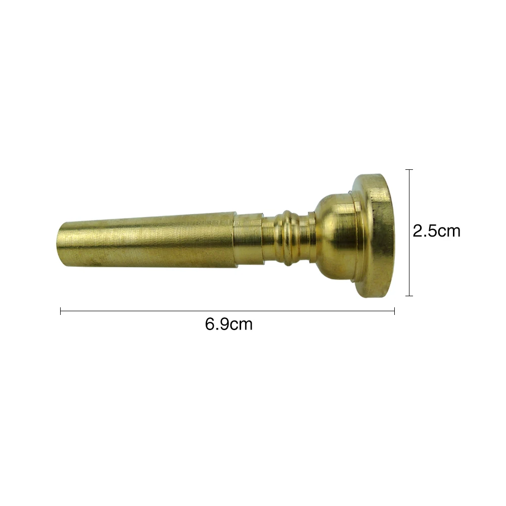 Trumpet Mouthpiece Bugle Mouth Durable Tone Accessories Portable Small Gold Universal Professional Musical Replacement Mini Brass Instrument 