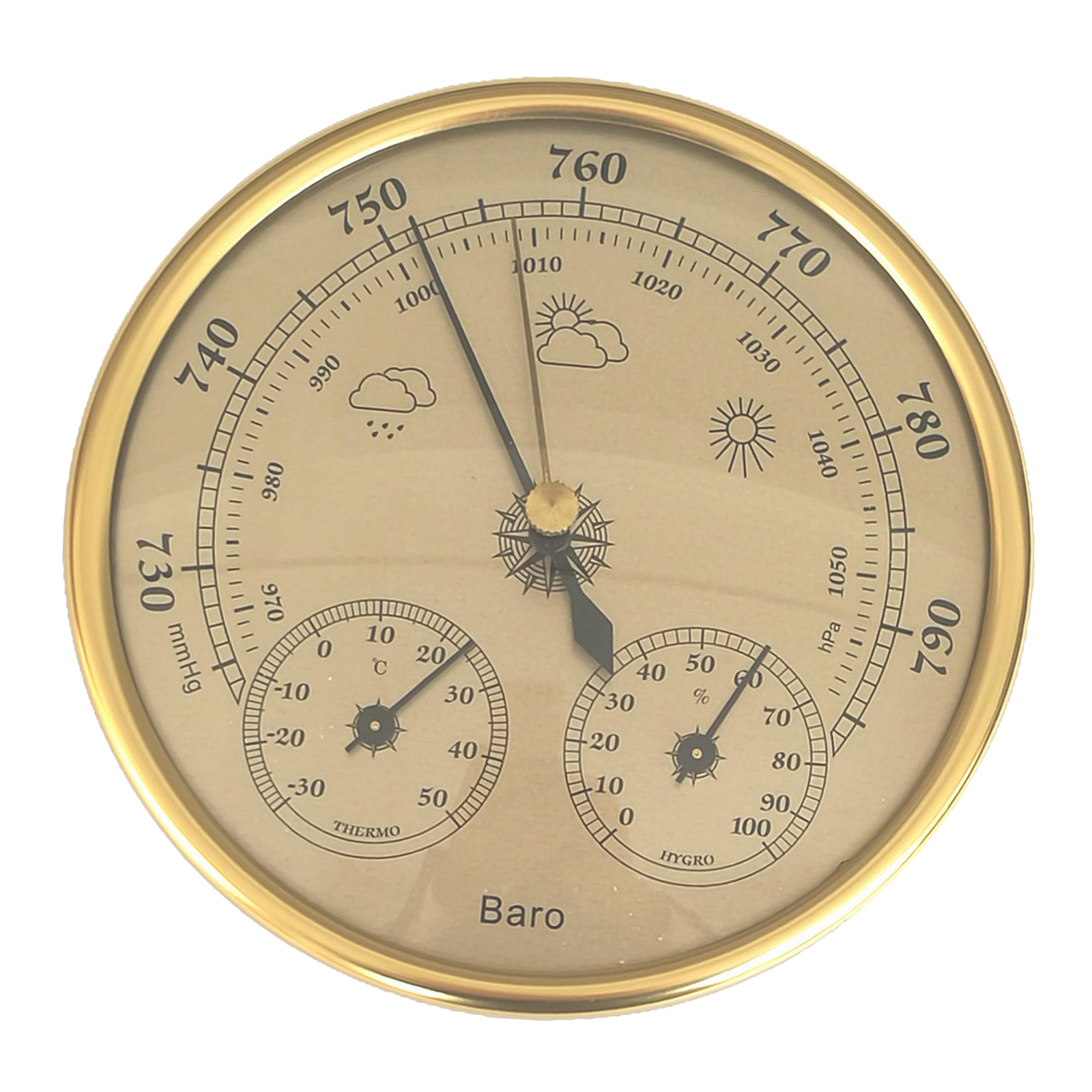 Barometer Thermometer Hygrometer Weather Station Barometric Pressure Temperature Humidity Measurement Easy Reading Display