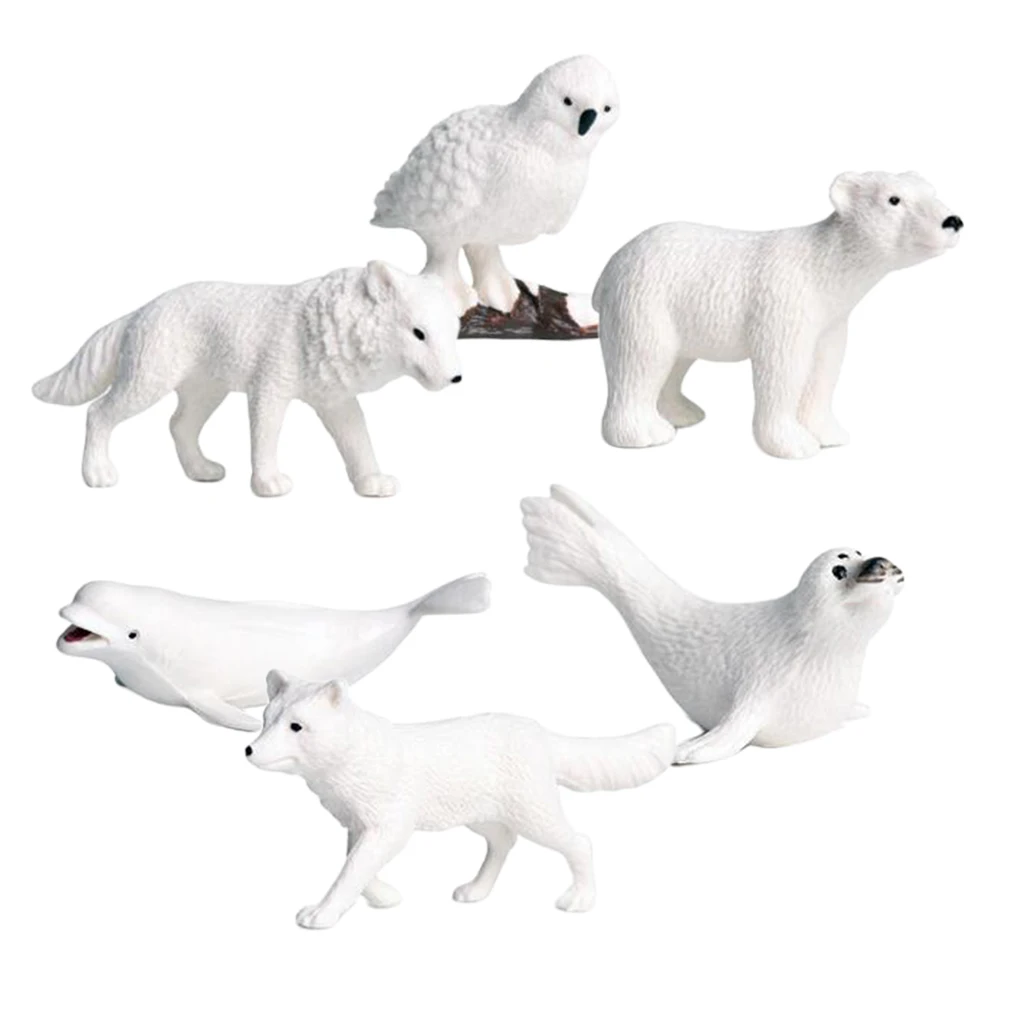 Miniatures Polar Animal Snowy Owl/ Lagopus/Polar Bear/Sea Dog/Arctic