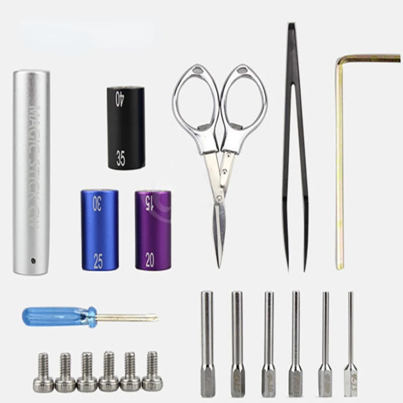FATUBE DIY multifunctional tool kit tweezers wire shears pliers scissors winding bar hexagonal wrench backpack tool bag