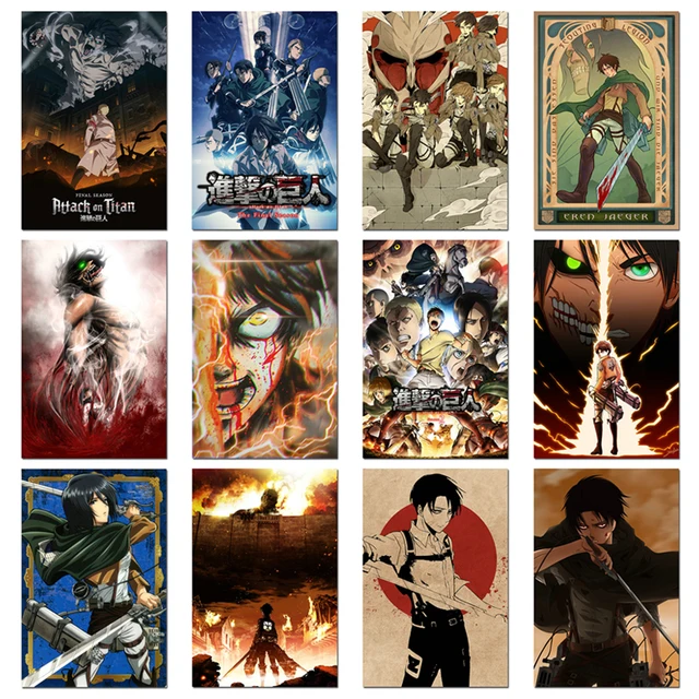 Attack Titan Shingeki Kyojin Pictures  Attack Titan Poster Wall Decor -  Poster Retro - Aliexpress