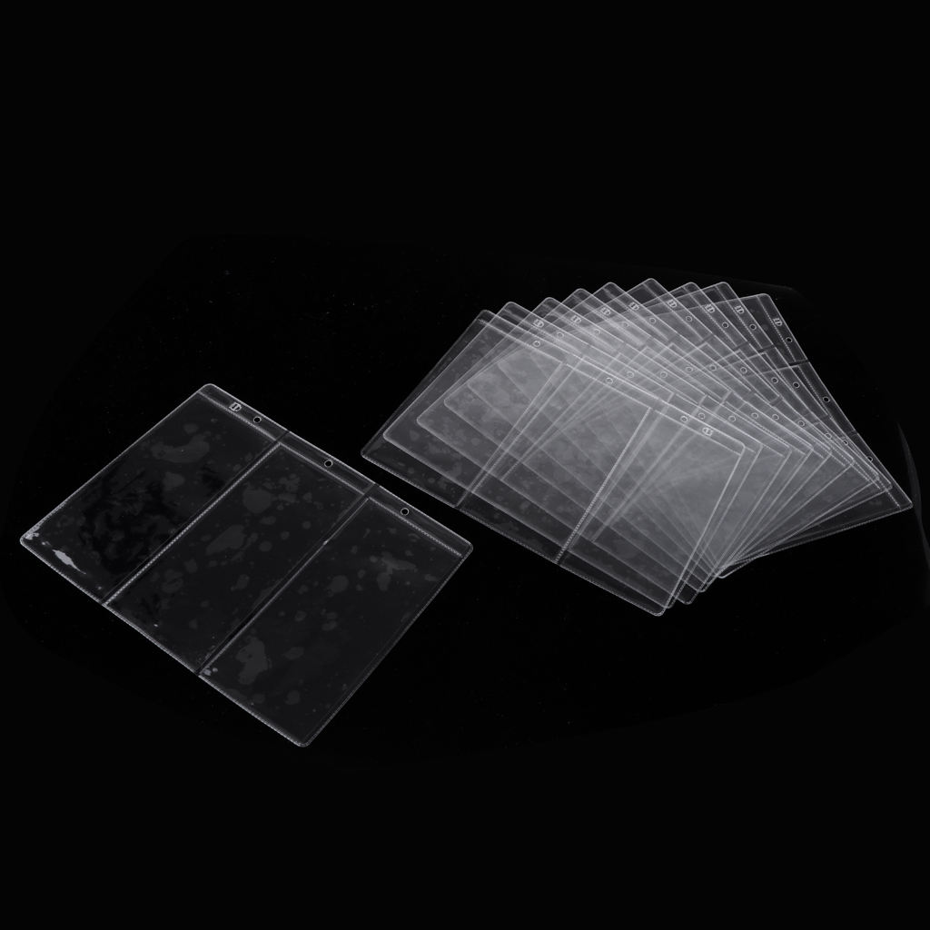 10 Pcs Trading Cards Foil Pockets Trading Cards Accessories Empty Scrapbook