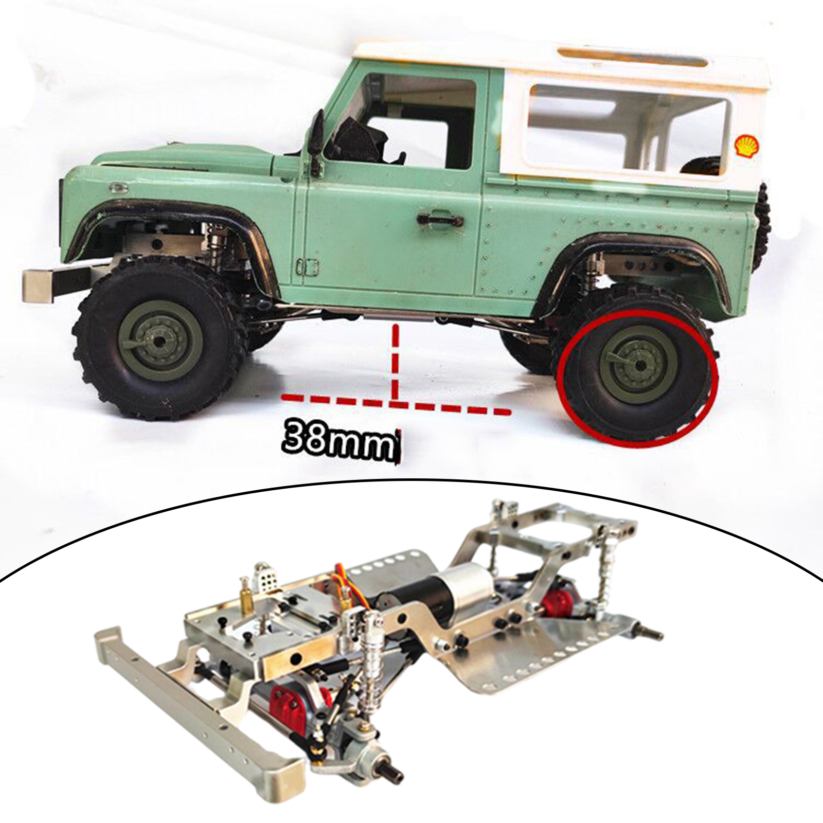 1:12 Scale RC Metal Body Frame Chassis Kit for MN D90 99S Trucks Upgrade Parts