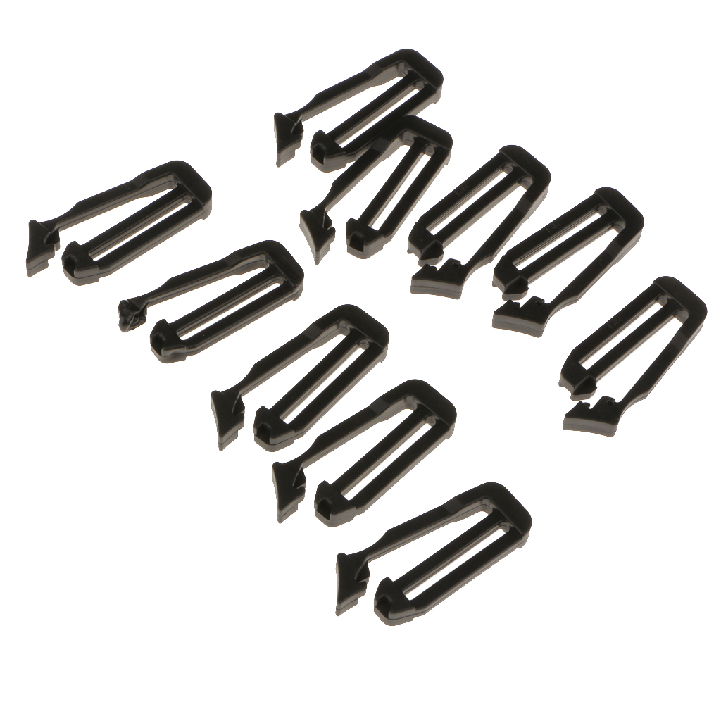 10pcs 25mm Plastic Molle Webbing Connecting Clips Strap Buckle Backpack Belt Carabin