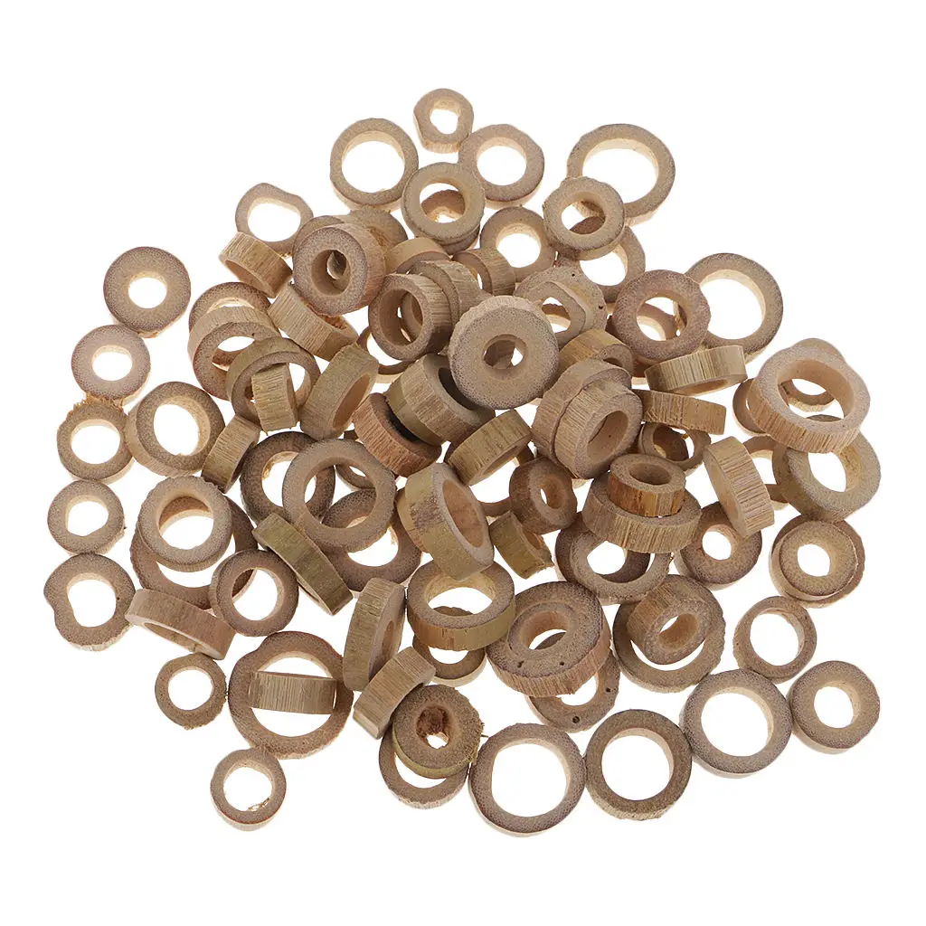 100pcs Small Natural Wood Slices Log Rings Circles for DIY Rustic Crafts Wood Tree Rings Wedding Centerpieces Home Decorations