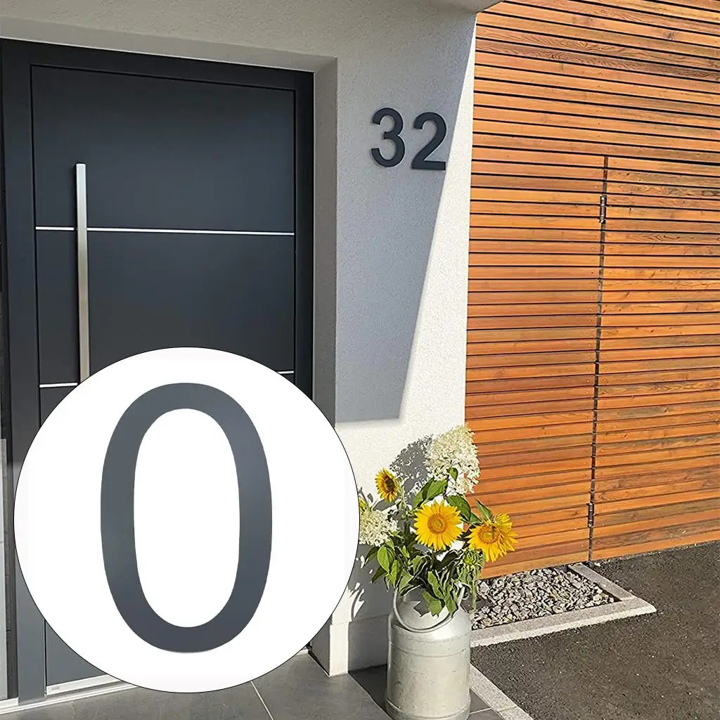 Modern House Number Brushed Home Decor Weatherproof Address Plaque for Houses Decorations