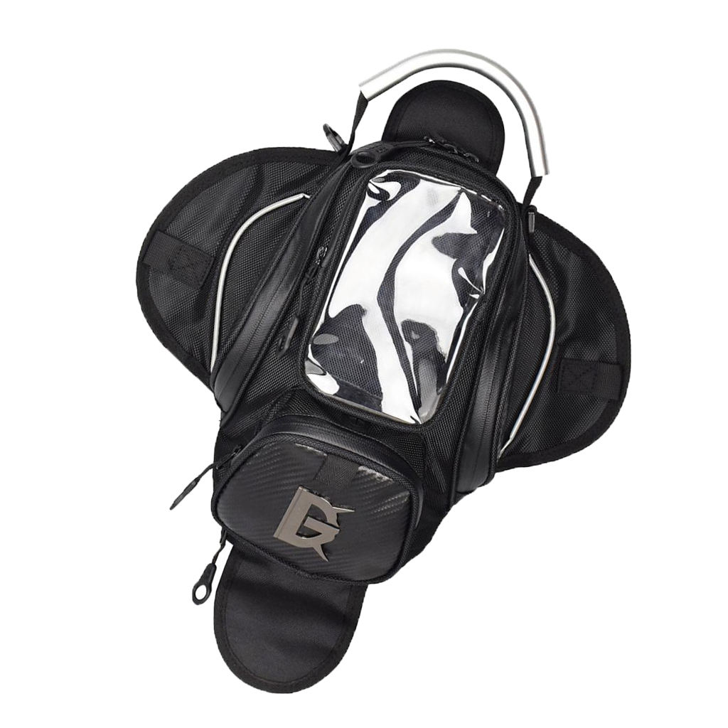 Premium Fuel Tank Bag Motorcycle Magnetic Outdoor Wallet Bags Nylon Bag for Motorcycle Dirt Bike Dual Sport Black