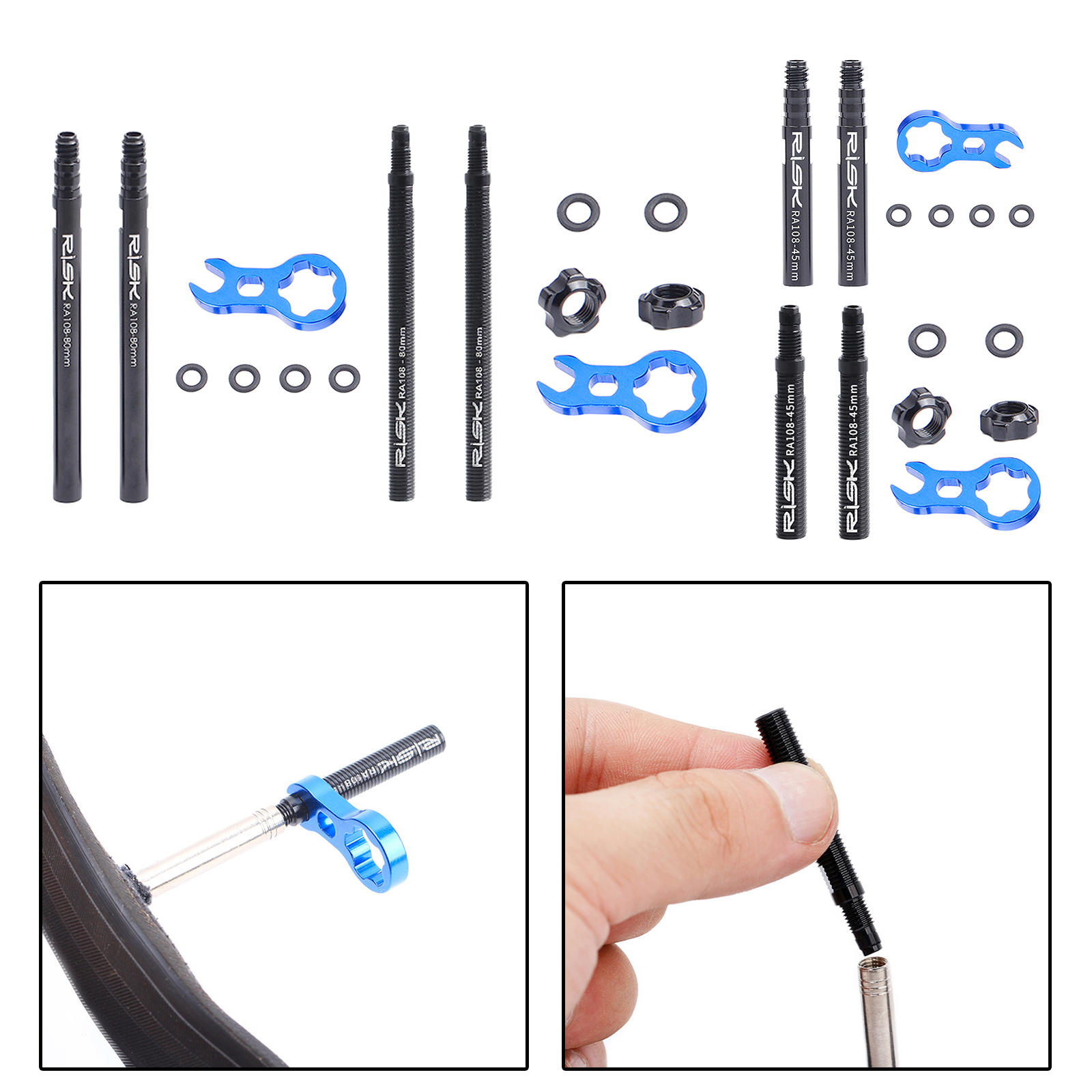 Bicycle Air Nozzle Bike Valve Bike Pump Valve Extender Valves Extension for Road Bike