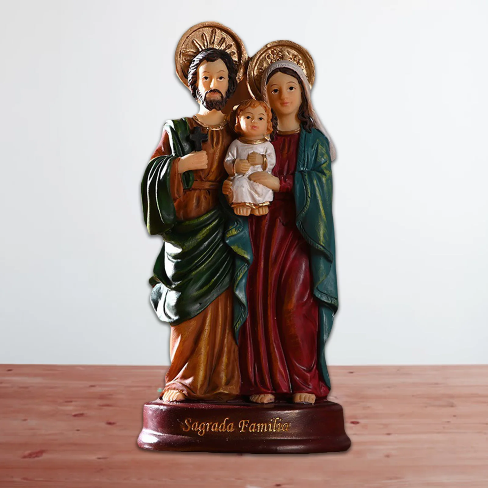 Holy Family Statues Figure Child Jesus Christ Figurine Home Decorative Sculptures Catholic Church Souvenirs Gifts