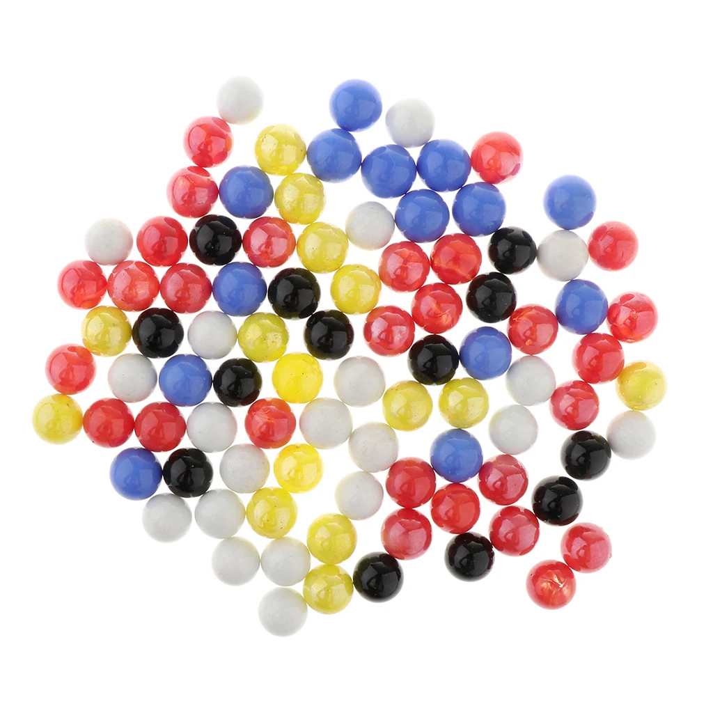 90pcs Colorful Marbles Ball Glass Bead for Chinese Checkers Children Toys