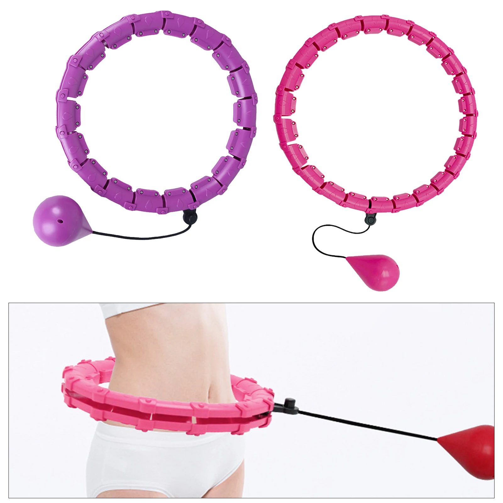 Sport Hoops Abdominal Waist Exercise Detachable Massage Fitness Equipment