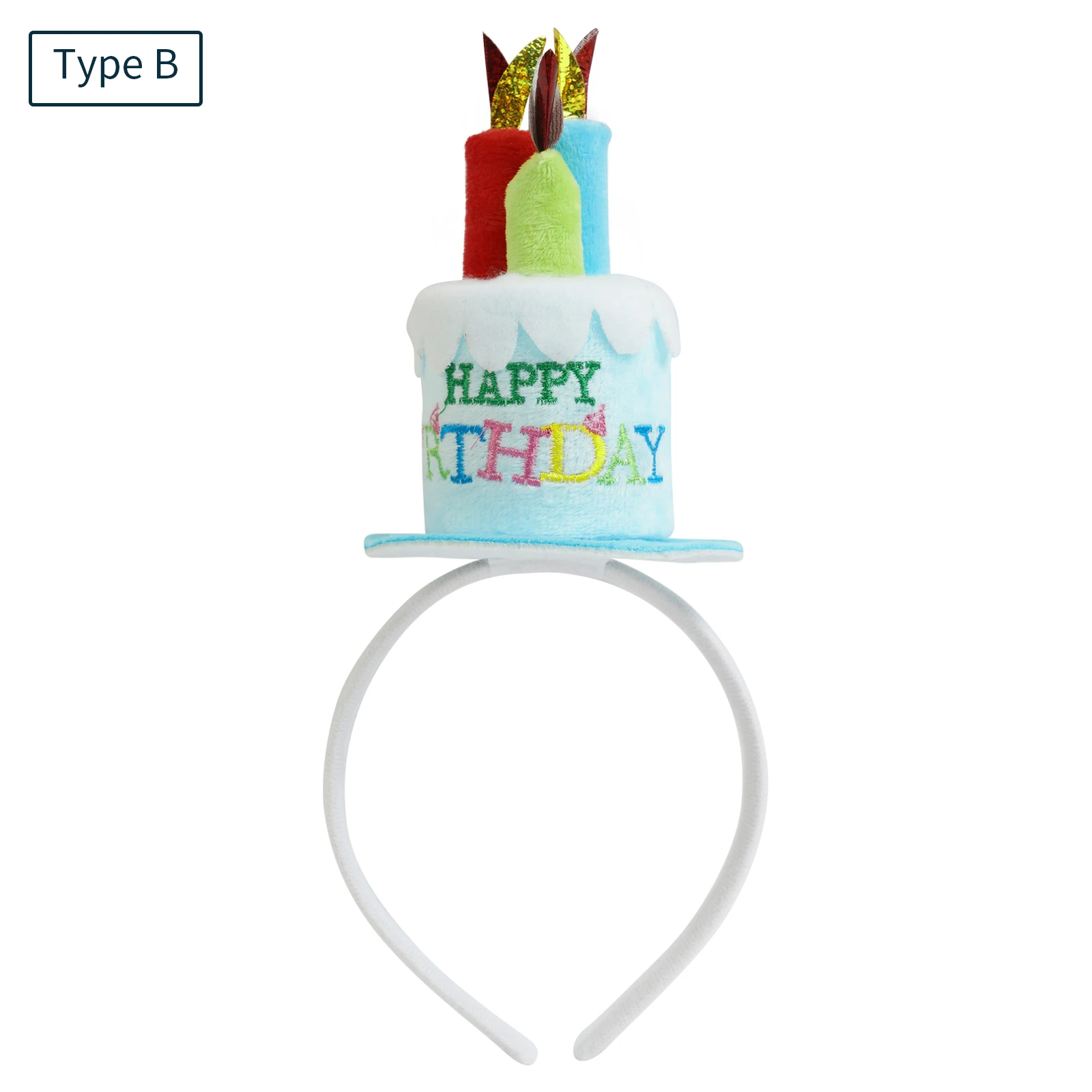 PretendEar Headband Fun Party Costume Celebration Happy Birthday Cake Hat Candle 
