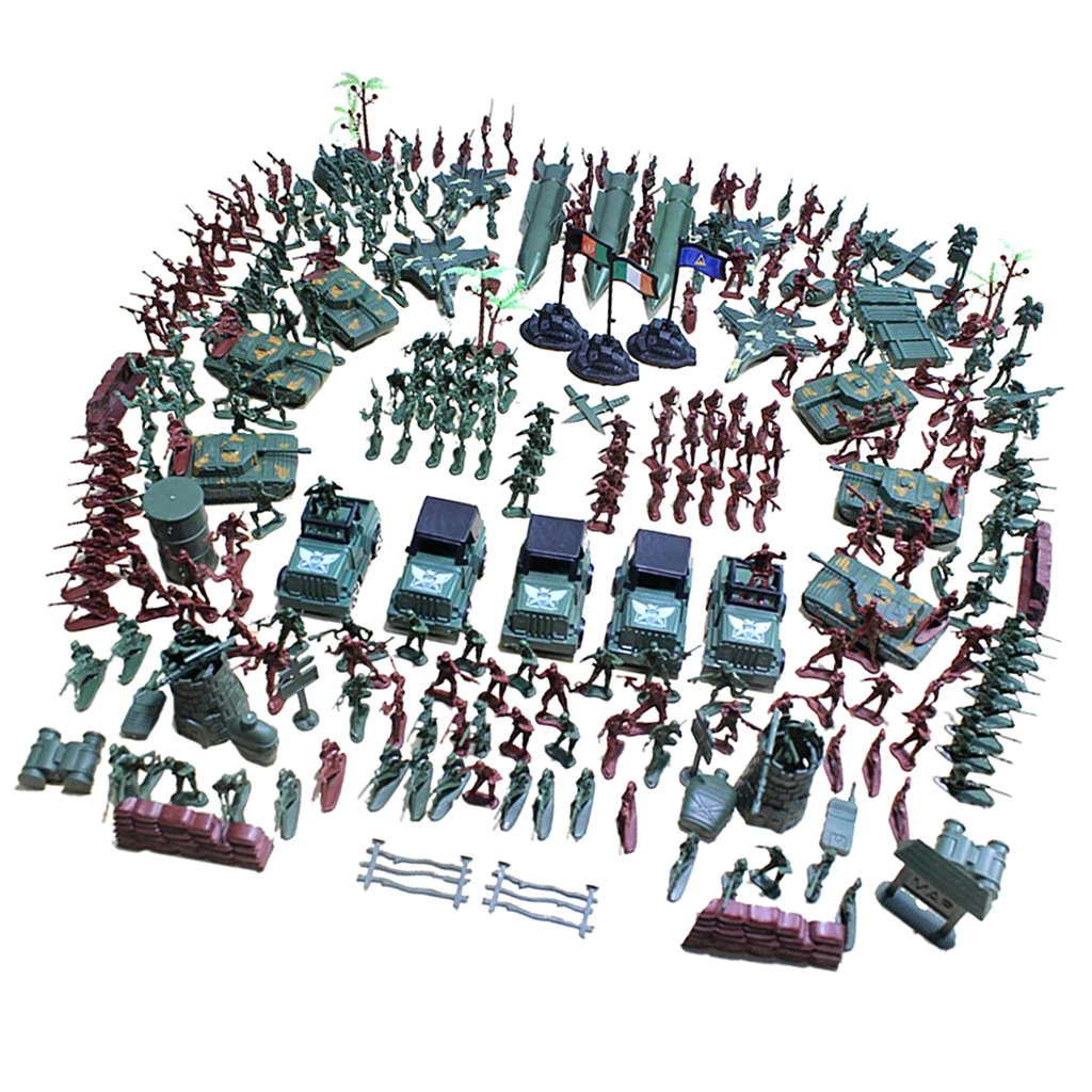 307 Piece Plastic Toy Soldier Playset Army Men Action Figure Scene Model anime action figures