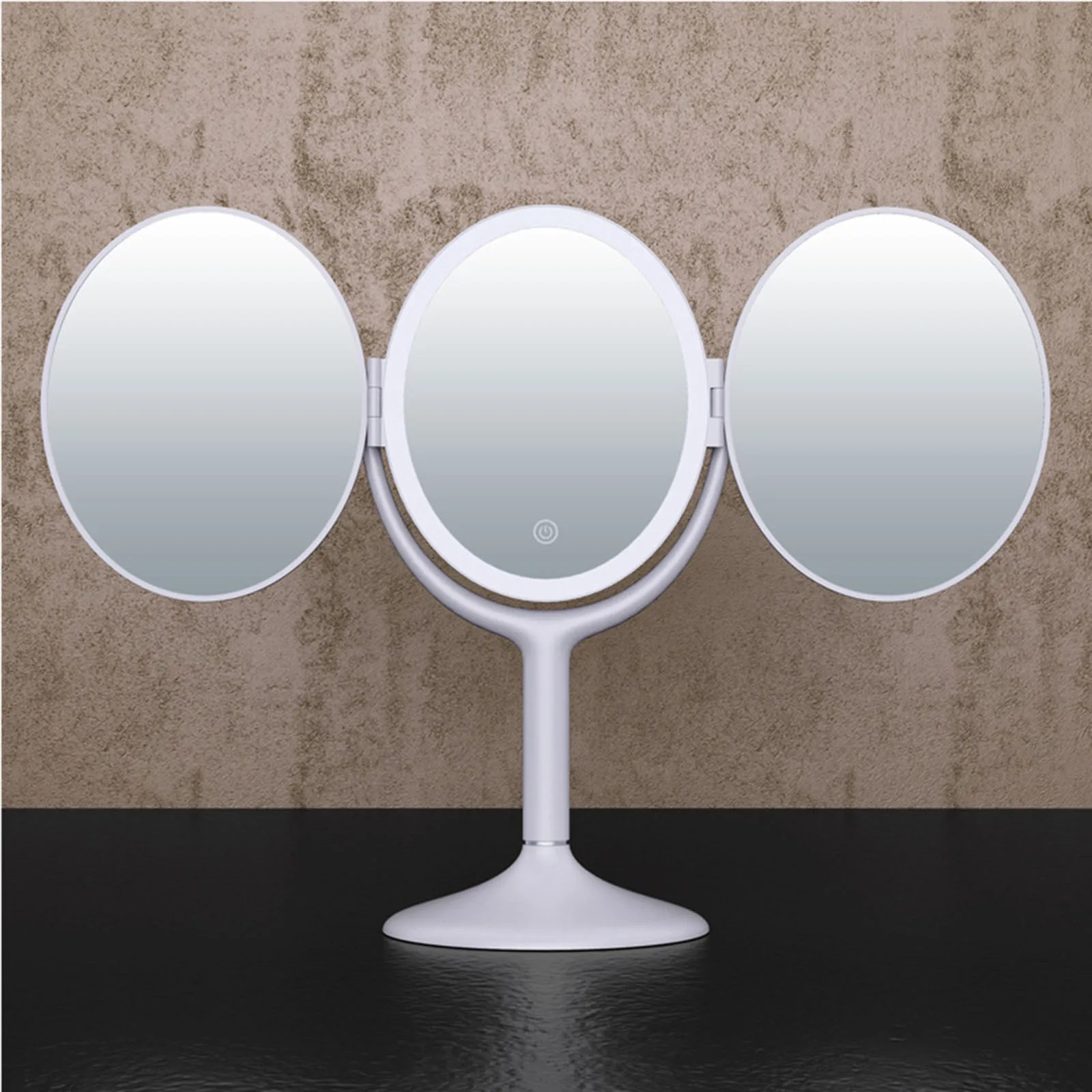 Makeup Trifold Mirror 1X/2X Magnification Cosmetic Mirror Battery Powered