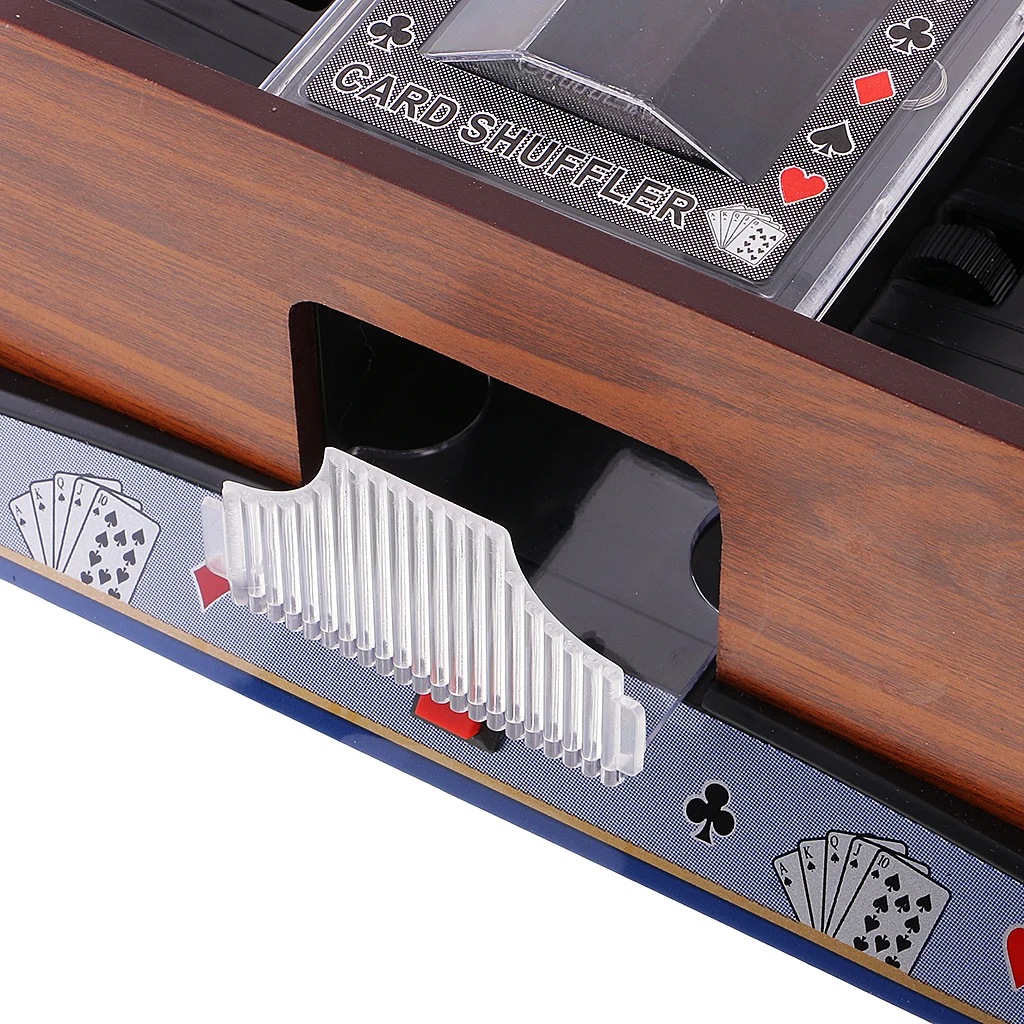 Wooden Automatic Card Mixer 2 Games for Casino Party Bar Card Games