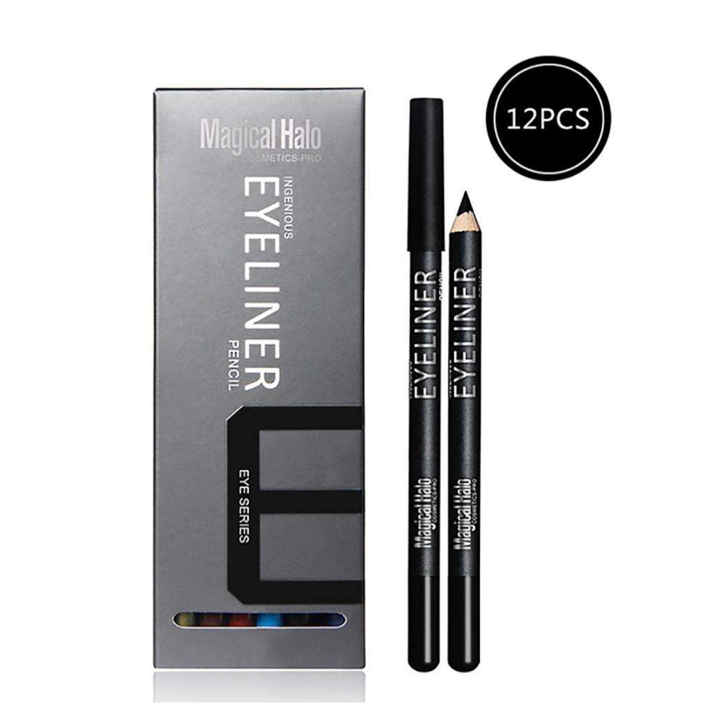 12 Pcs Kajal Pencil  Lipliner Eyeliner Make Up Pen Cosmetics