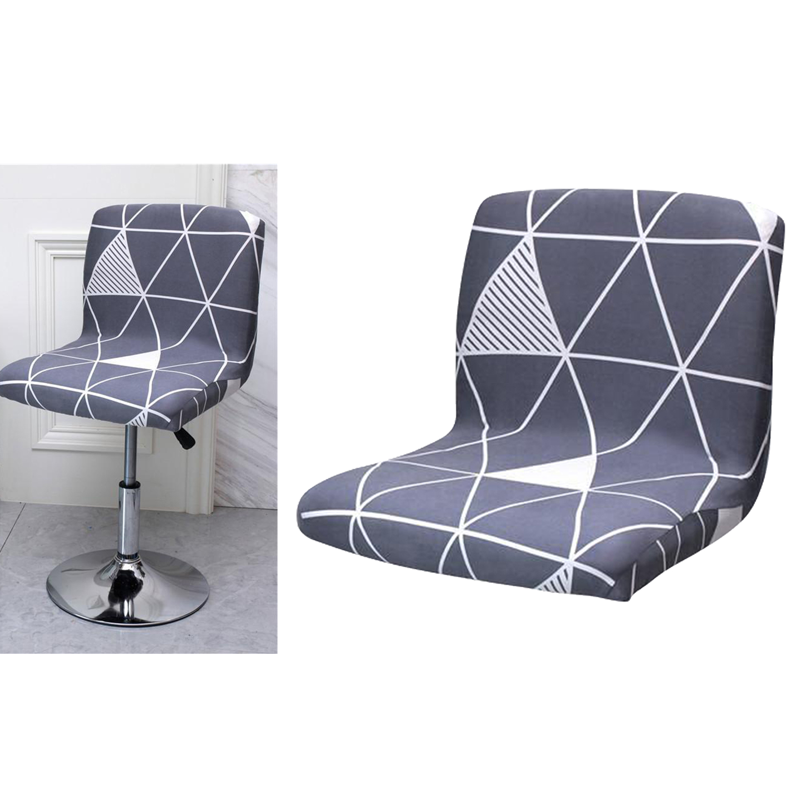 Counter Pub Stretch Stool Chair Slipcover Polyester Height Side Low Back Kitchen Hotel Dining Chair Cover Seat Cover Protector