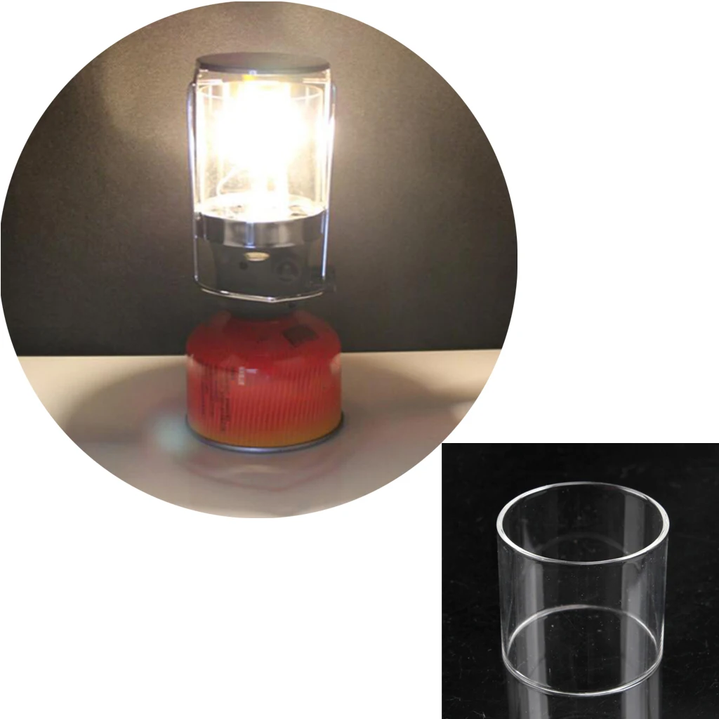 Outdoor Camping Tent Gas Lantern Lampshade - Replacemnt Glass Cover for Gas Lamp Accessories