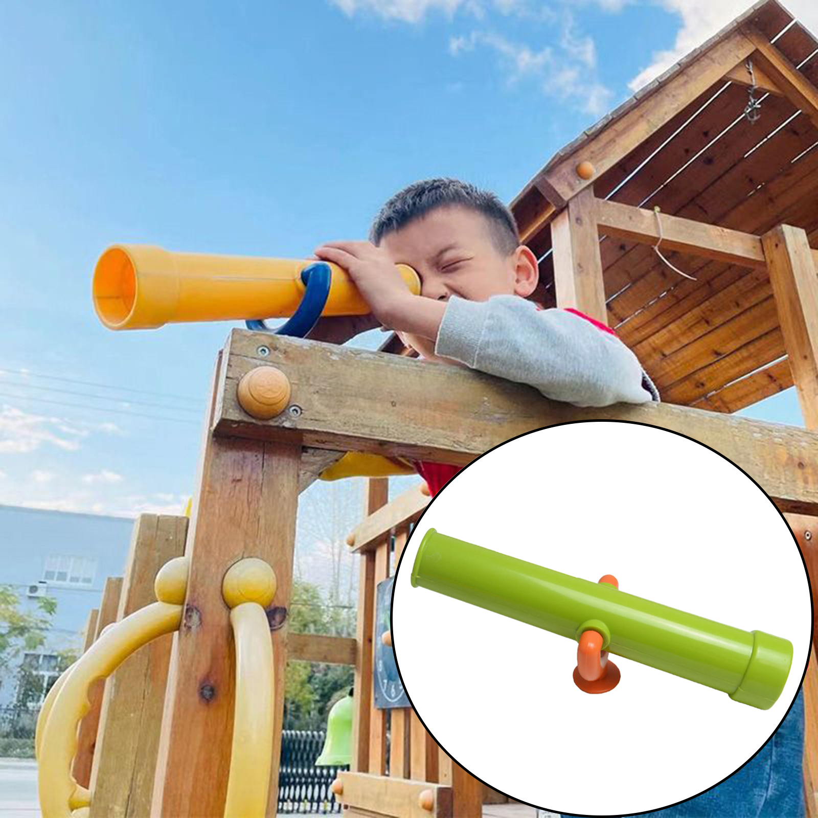 Kids Playground Monocular Pretend Toy Playhouse Playset Swing Set Replacement Parts Accs for Kids Children Ages 3+