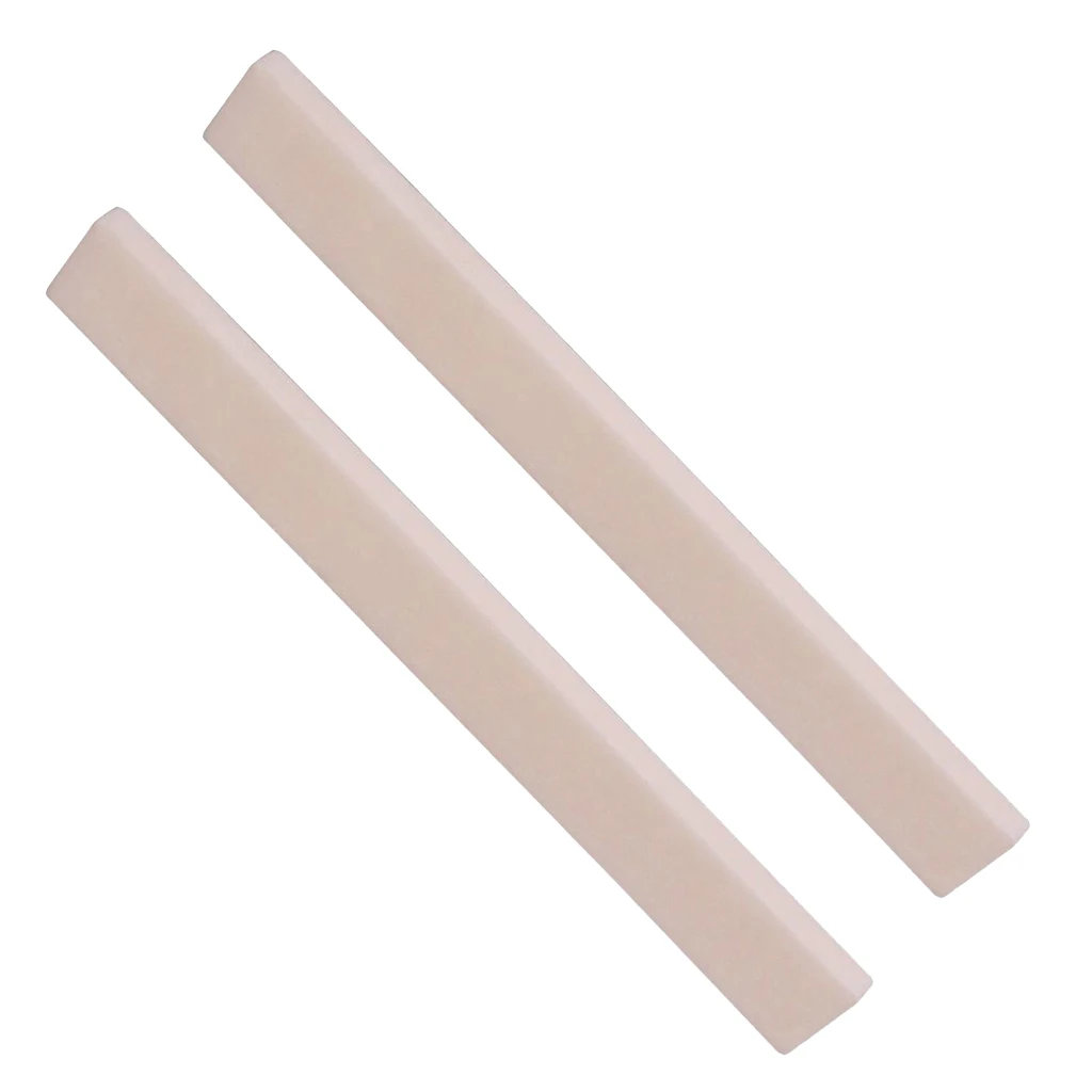 2pcs Blank Guitar Saddle White 80x3x10mm For Electric Acoustic Classical Guitar