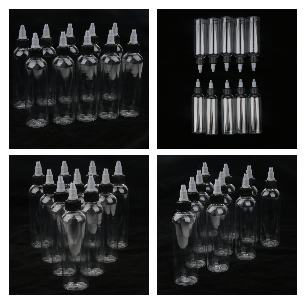 40Pcs Empty Plastic  Bottle Smoke Oil Bottle Liquid Pressing Storage Bottle, Capacity: 120ml