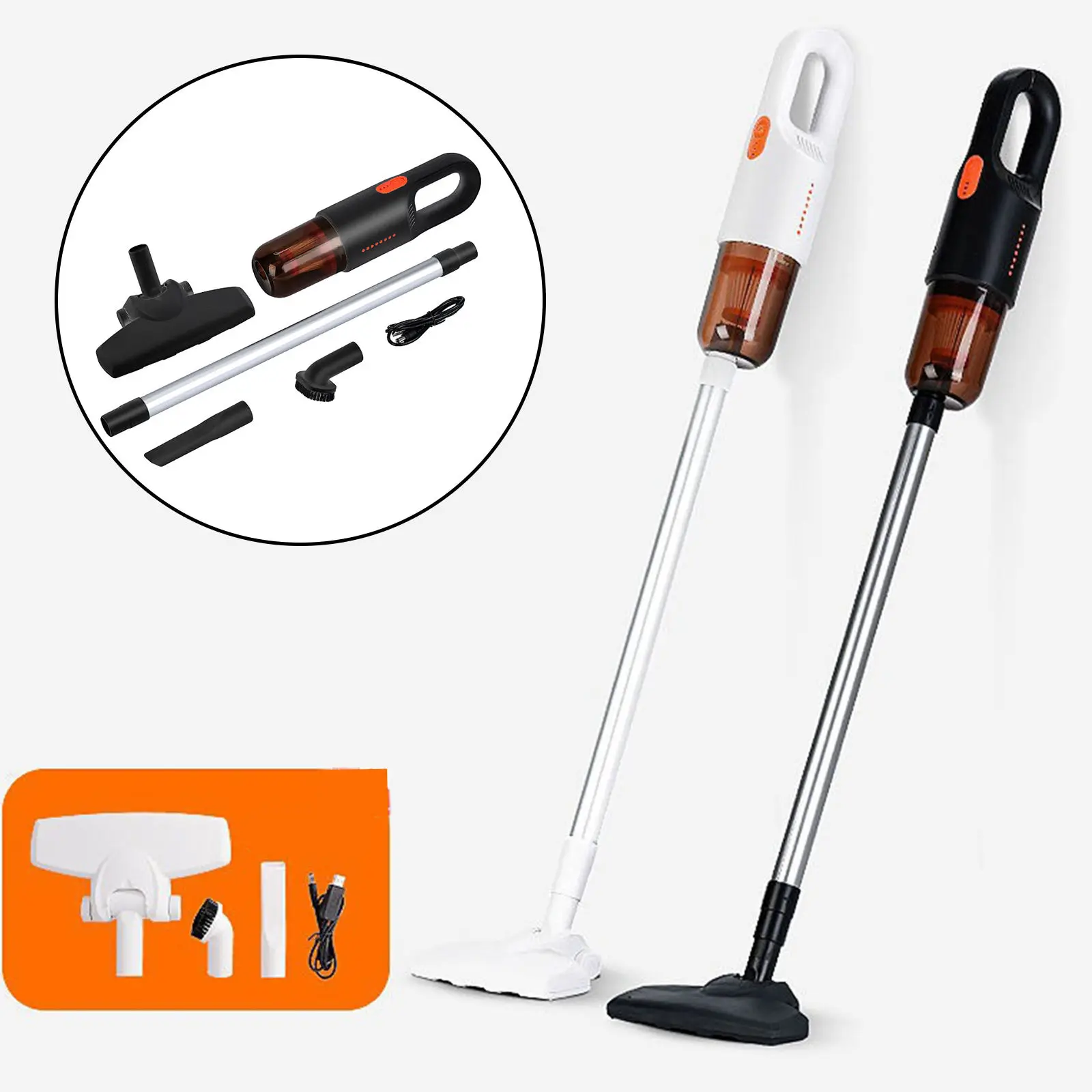 Wireless Vacuum Cleaner Strong Suction High Power 2 in 1 Cleaning Tool for Home Sofa Office Dust Pet Hair