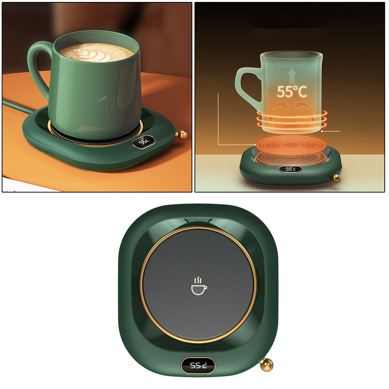 Coffee Mug Warmer Plate Mat Keep Beverage Soup Tea Milk Drink Heater Pad Touch Control Auto Shut off