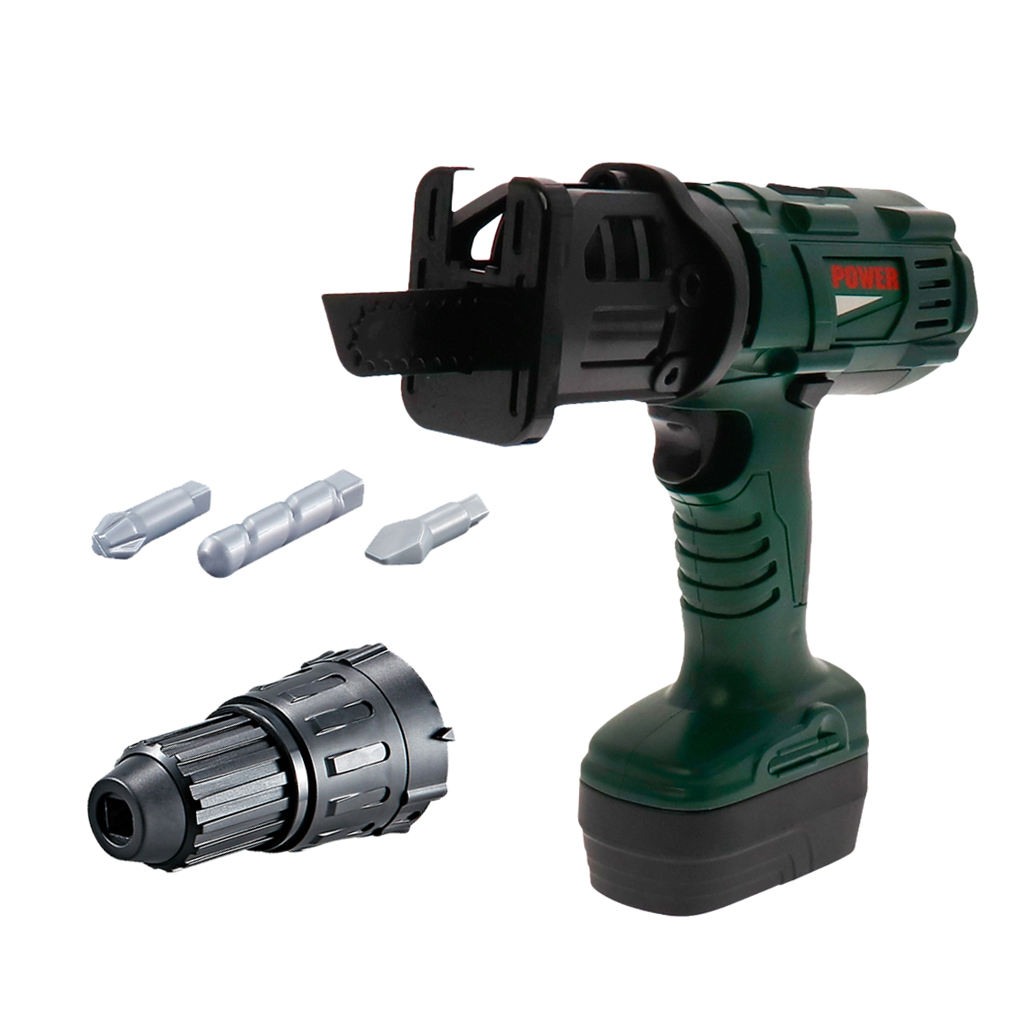 Electric Chainsaw Power Battery Operated Kids Puzzle Toys Games Playhouse
