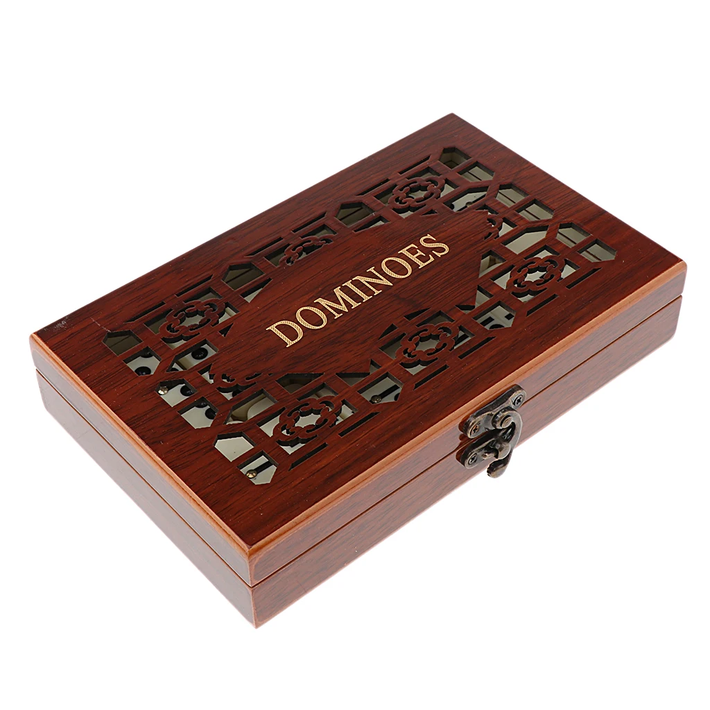 Retro Dominoes Case Holder Set of 28 Traditional Board Travel Game Gift KidsToy