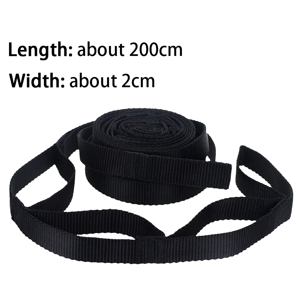 2Pcs 200cm Portable Adjustable Hiking Tied Rope Park Tree Hanging Garden Yoga Hammock Strap Camping Outdoor Aerial Accessories