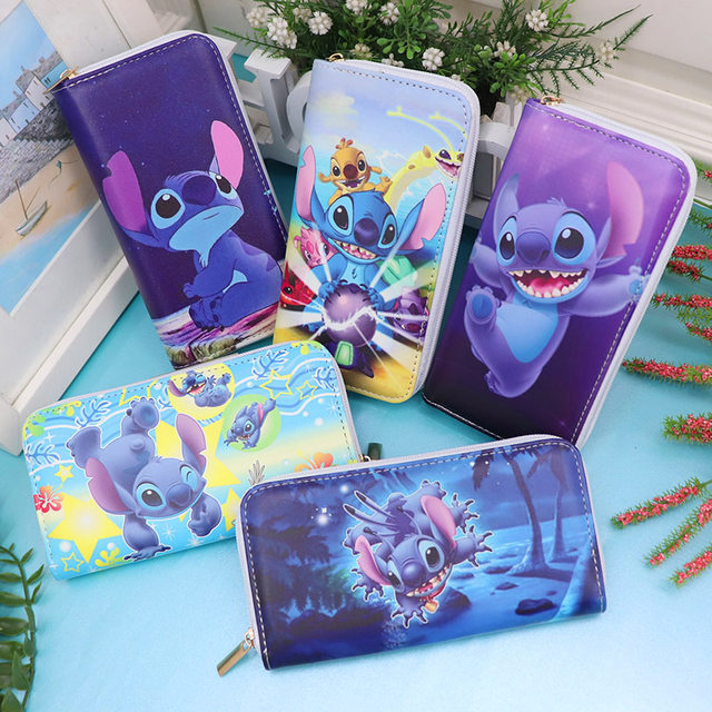 Porte-cartes de crédit Disney Stitch pour femme, poche pour carte bancaire  d'affaires, portefeuille de grande capacité, pince à billets, étui  d'évaluation - AliExpress