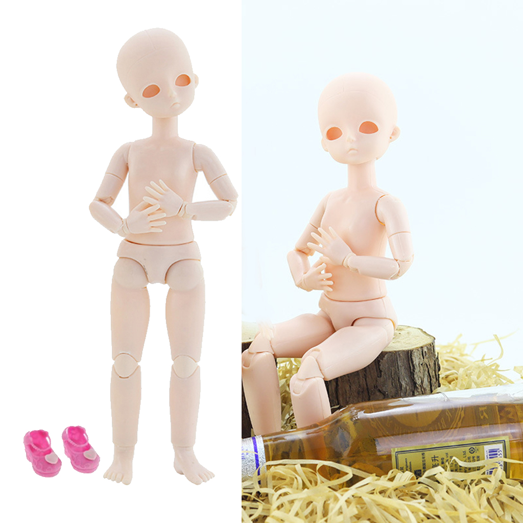 1/6  21 Jointed Girl Flexible  Doll Body Head Making Practice Makeup