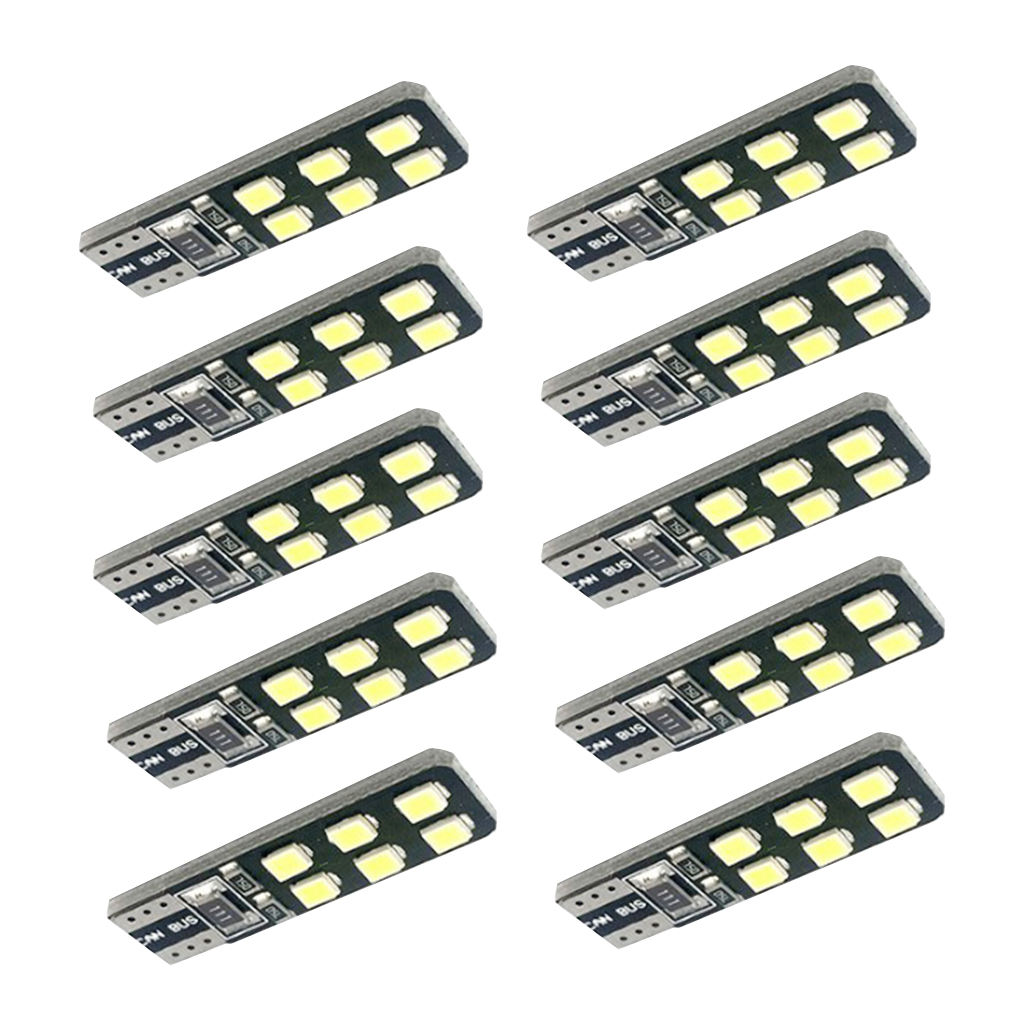 10pcs T10 2835 12SMD LED Car /Meter/Reading Light Width Lamp Bulbs White Conversion Kit