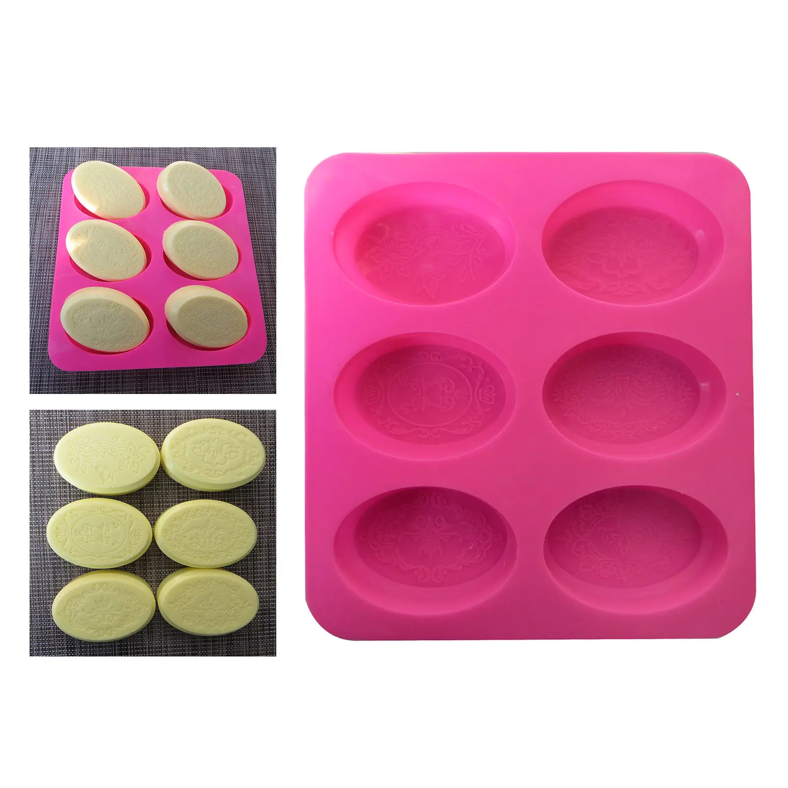 7-Cavity Lace Silicone DIY Epoxy Resin Casting Soap Molds Handmade for Candy Soap Candle Chocolate Making Supplies