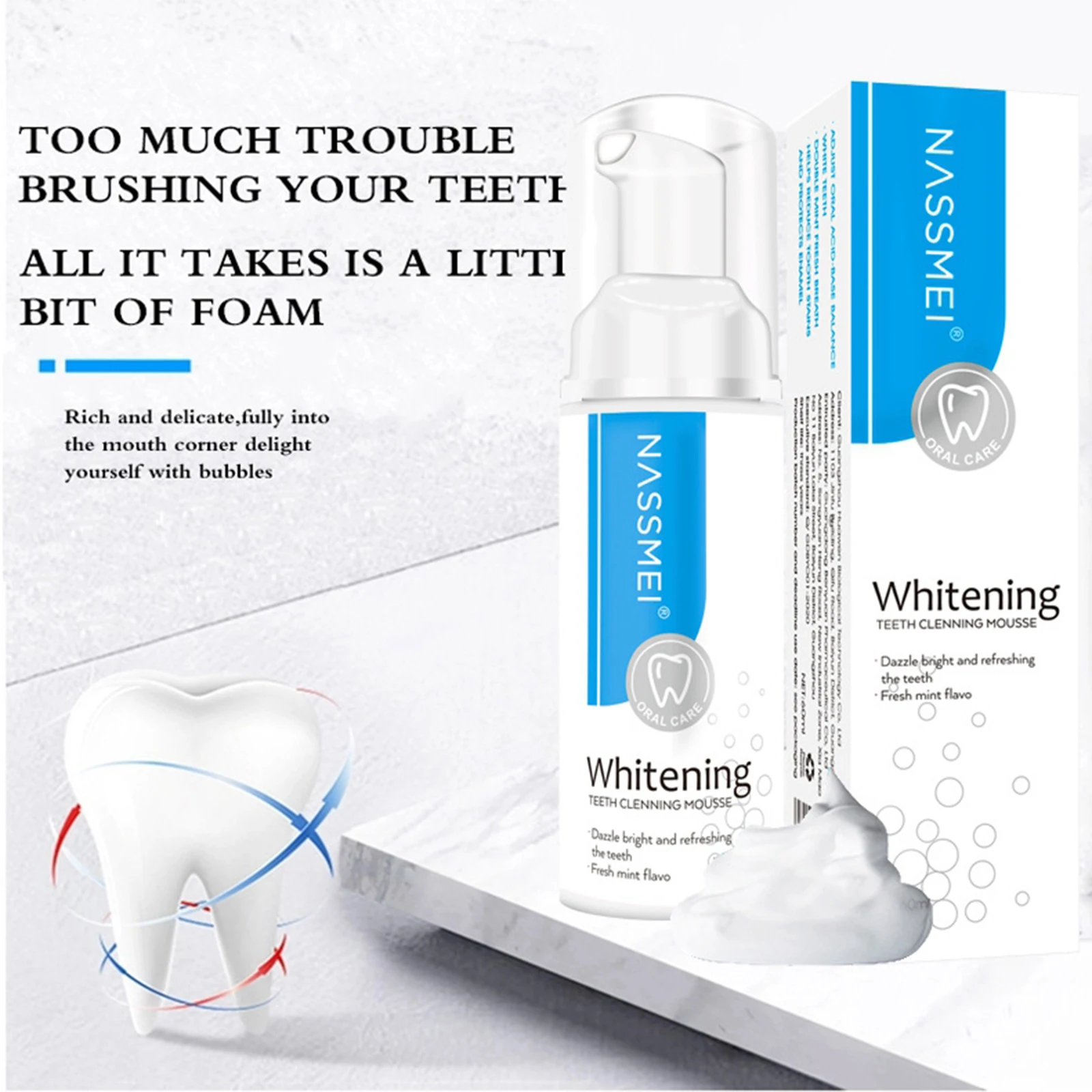 60ml Natural Tooth Whitening Toothpaste Gum Repair Ultra-fine