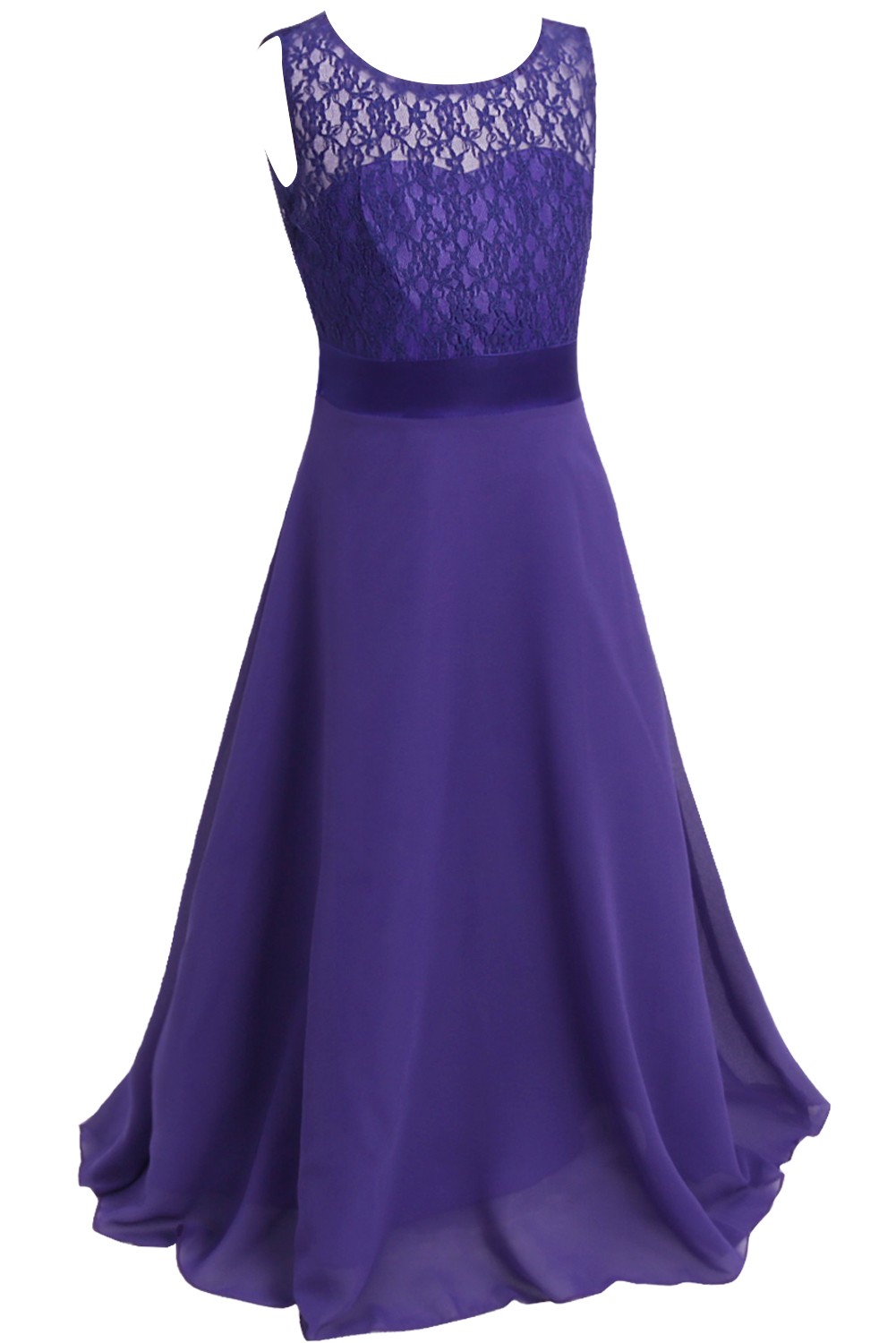 Kid Elegante Brautjungfer Blume Mädchen Kleider Für Mädchen Abend Party Hochzeit Kleid Teenager Kinder Lange Prinzessin Kleid 4-14 jahr – Detail 15