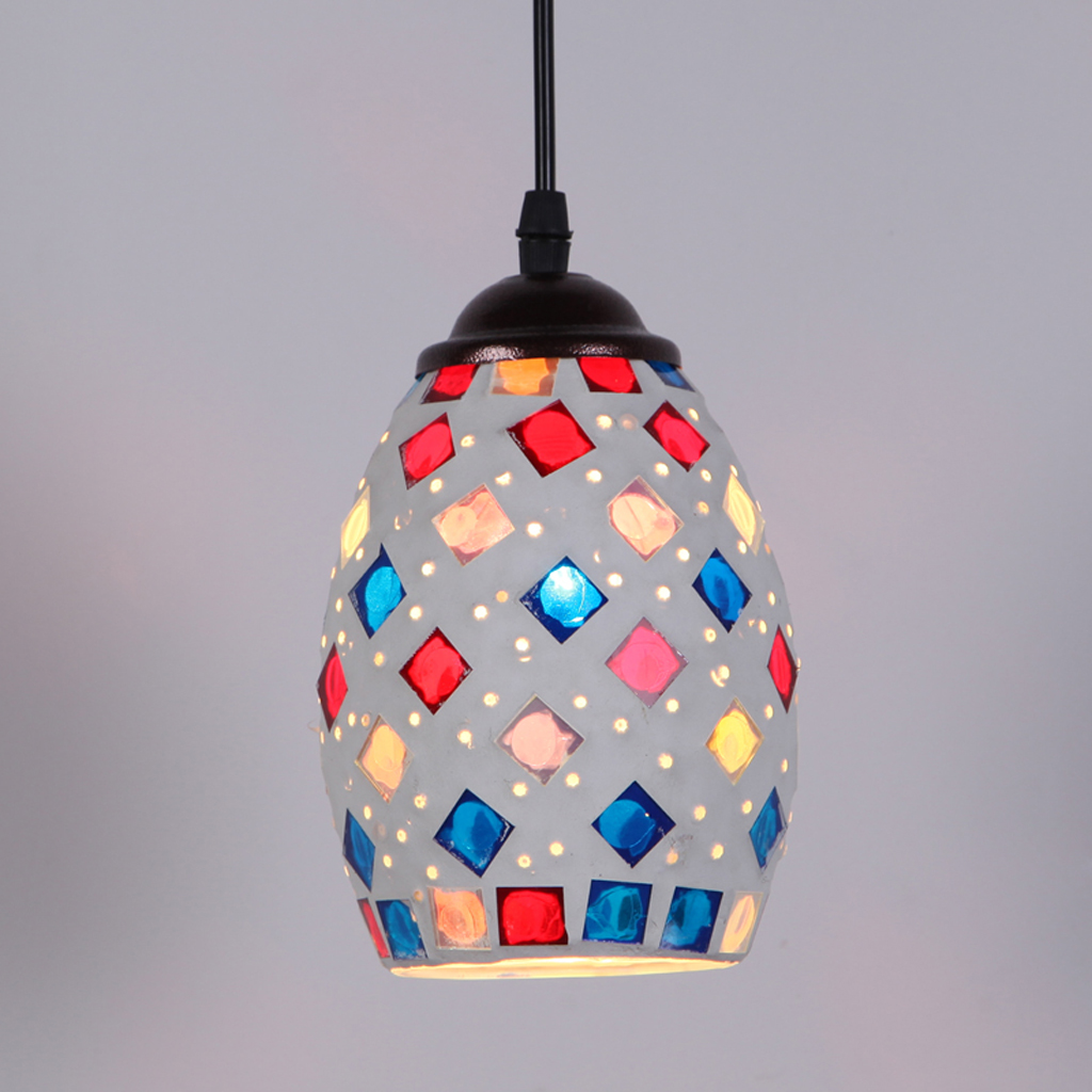1Pcs Retro Mosaic Style Multicolour Ceiling Pendant Light Shade Lampshade