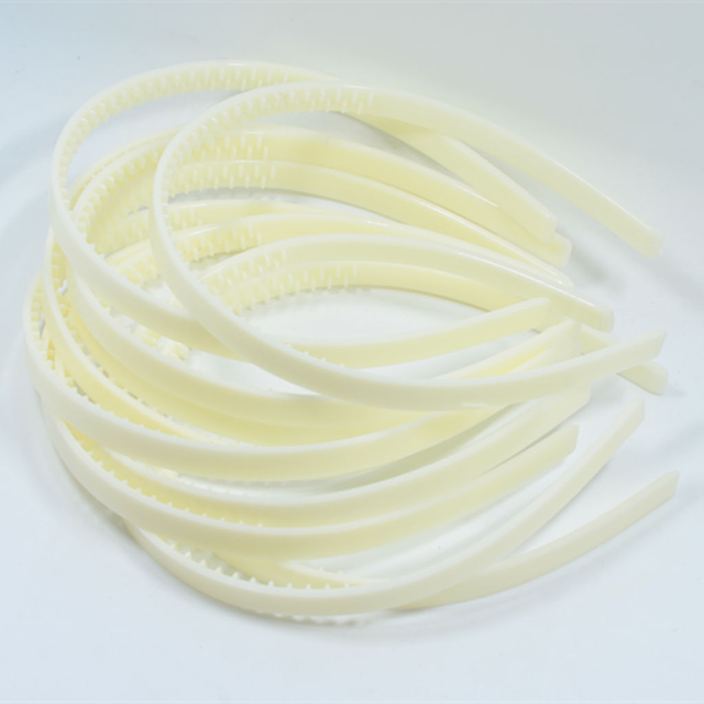 10x Solid Headband Womens Flexible Hair Band DIY Headwear Craft 10mm Black White
