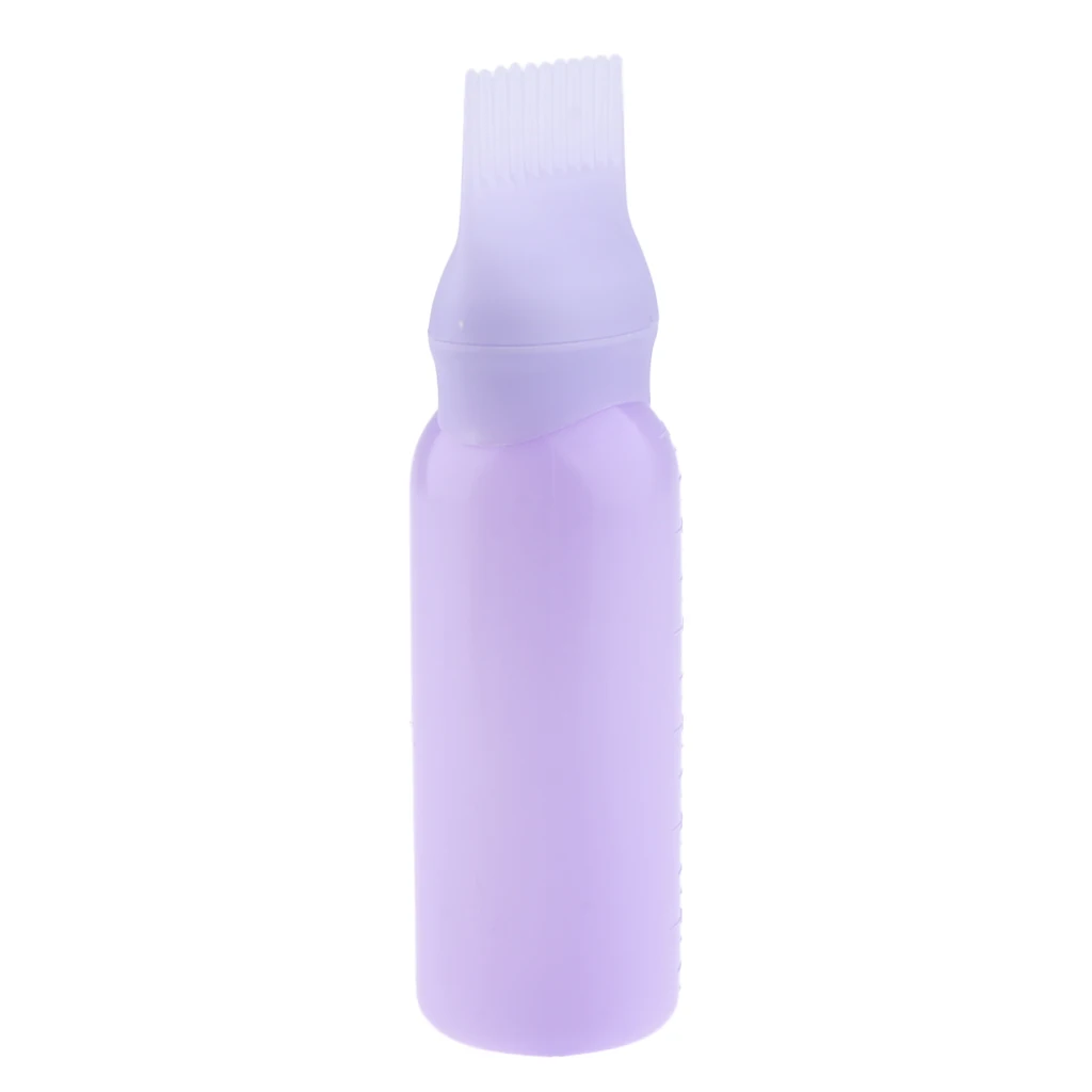 Empty Refillable Hair Dye Bottle Color Applicator with Graduated Scale Brush Comb Salon Hair Coloring Tools 60ml