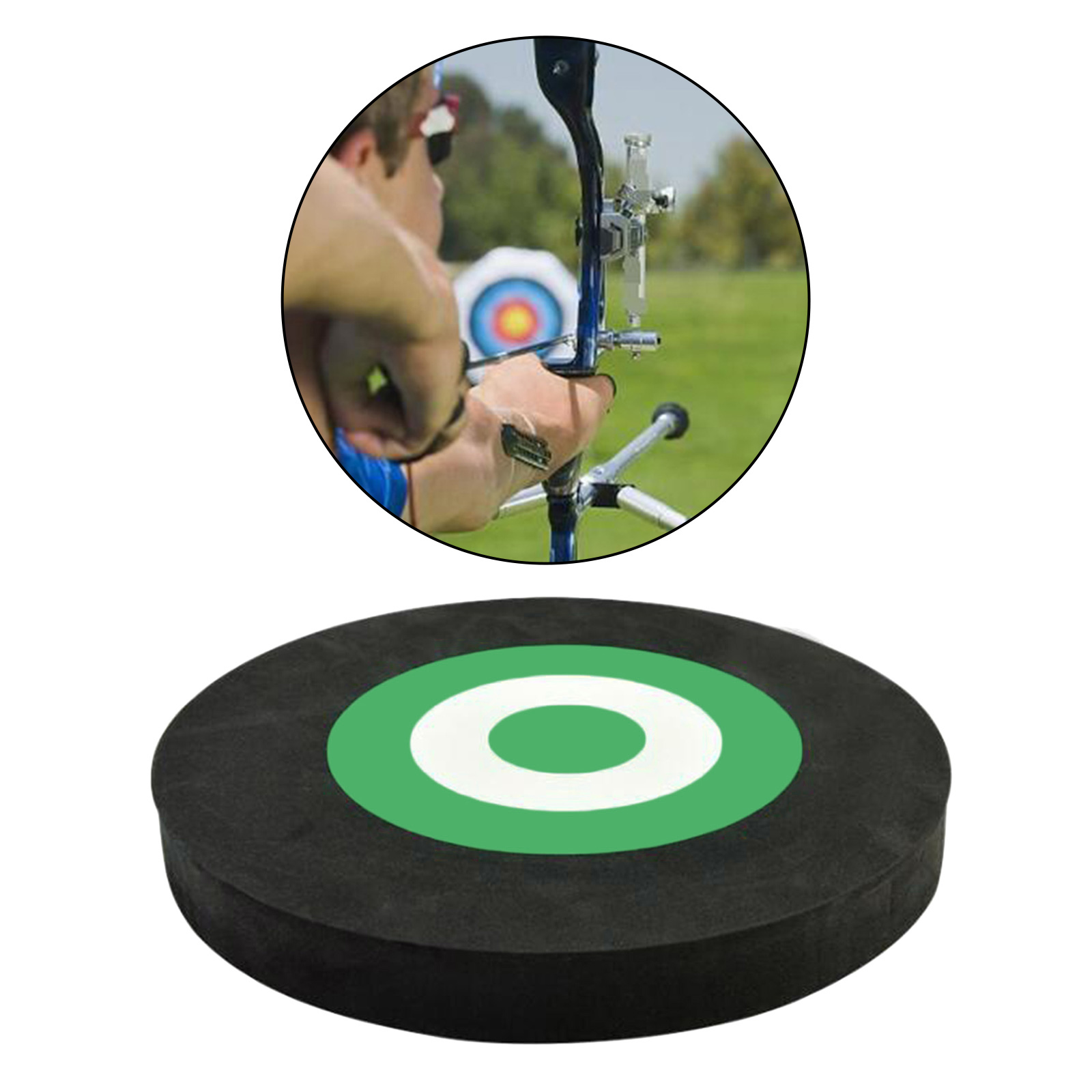 EVA Foam Archery Arrow Target Lighweight Round Target with 2 Paper Targets, Hunting Practice Accessories