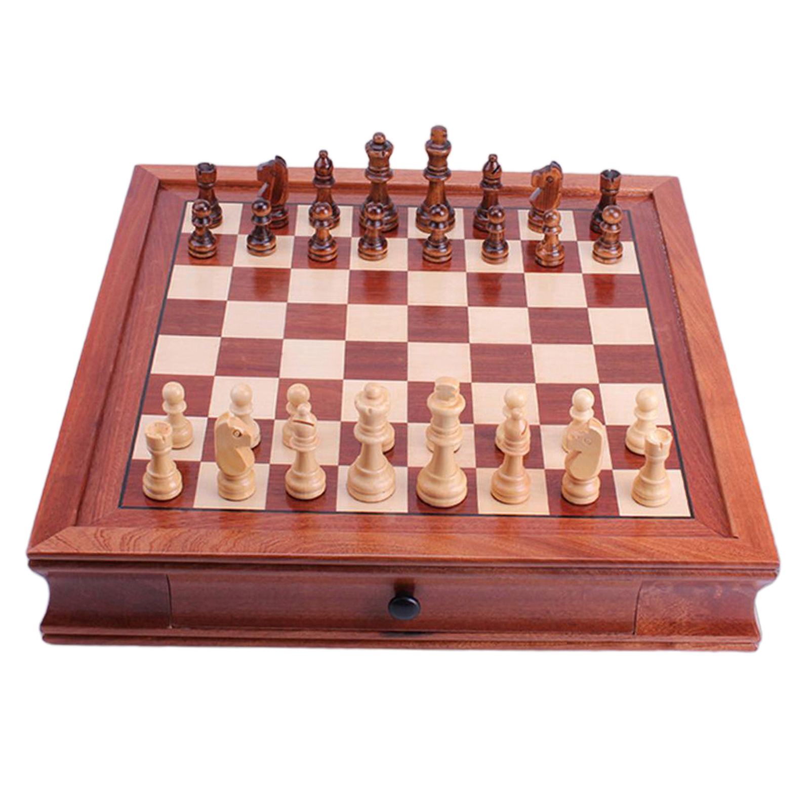 Antique Rosewood Chess Set for Adults, Handmade Pieces and Natural Solid Wooden