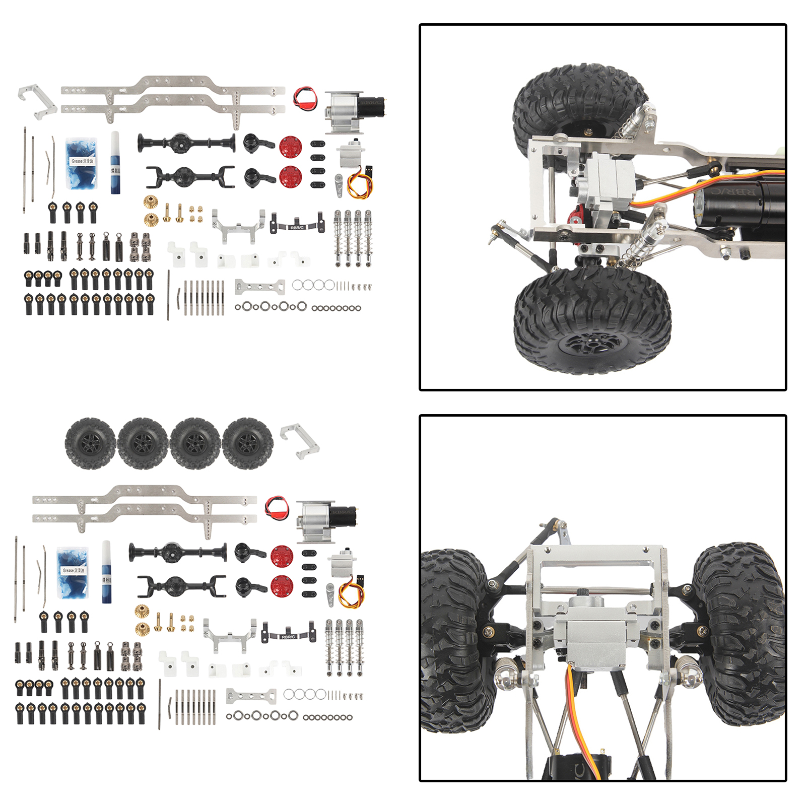 1:16 RC Metal Chassis Frame Kit for WPL CB05SJCJ CB05 DIY RC Car Accessory